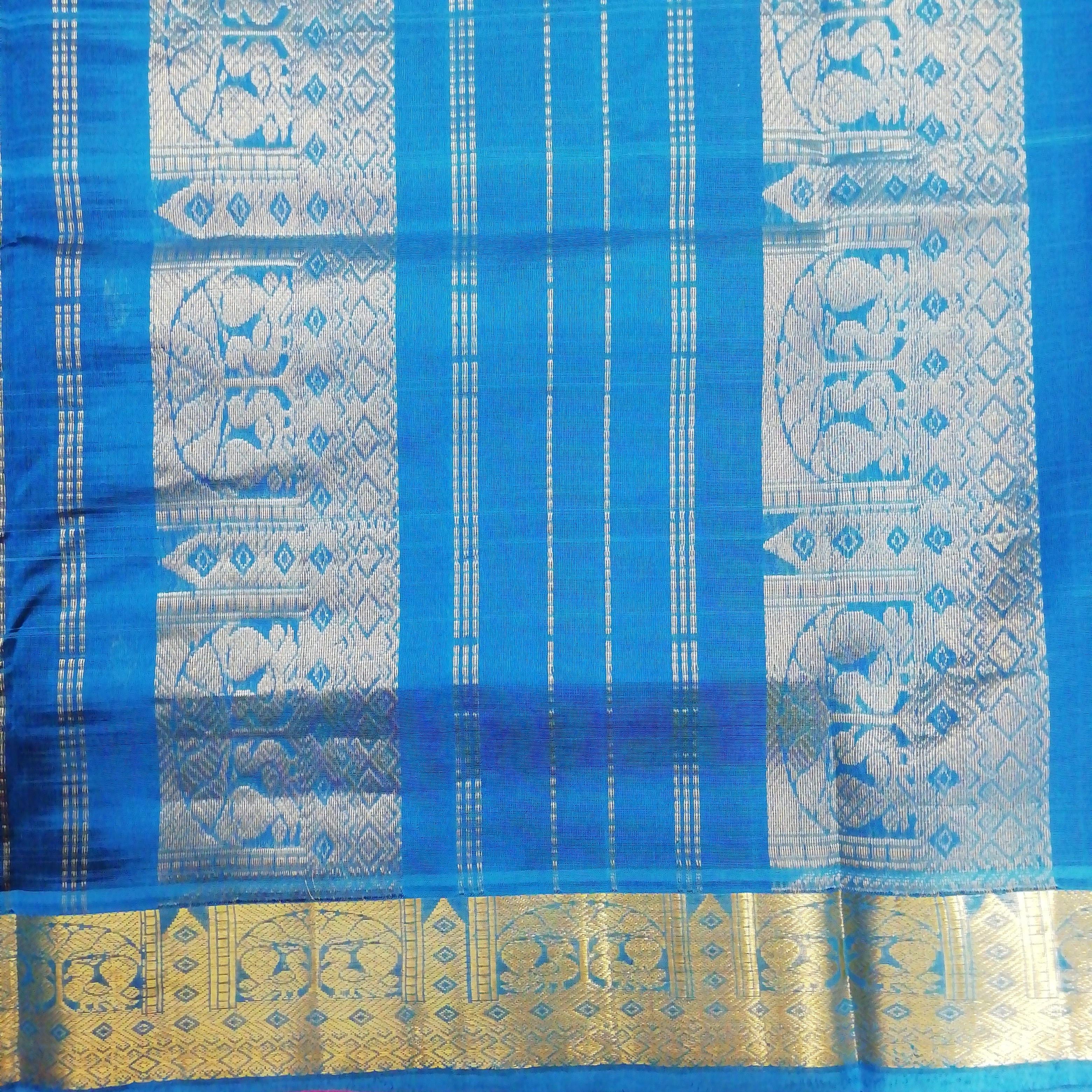 Pure silk cotton with butta -10 yards madisar