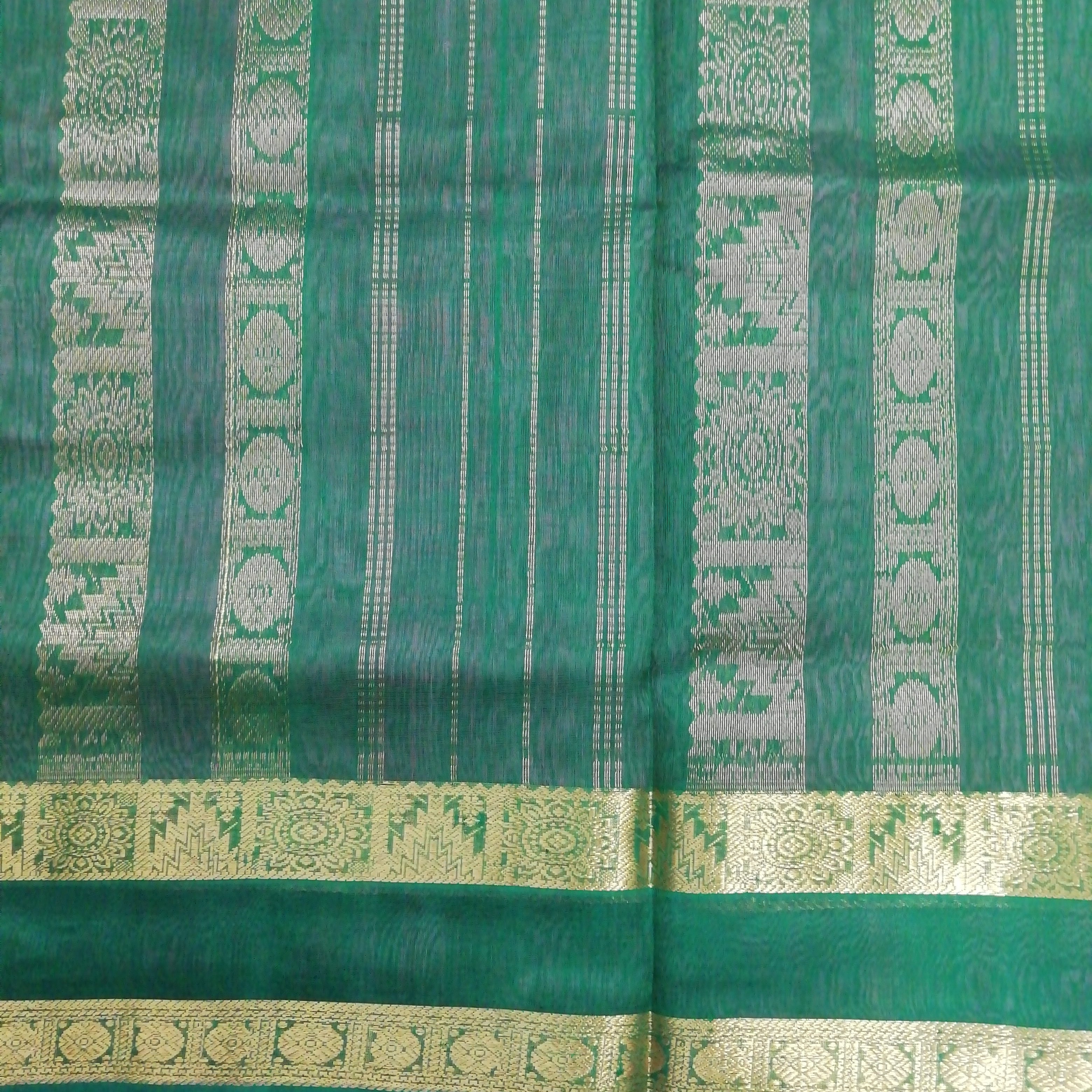 Pure silk cotton, rettai pet with butta-10 yards madisar