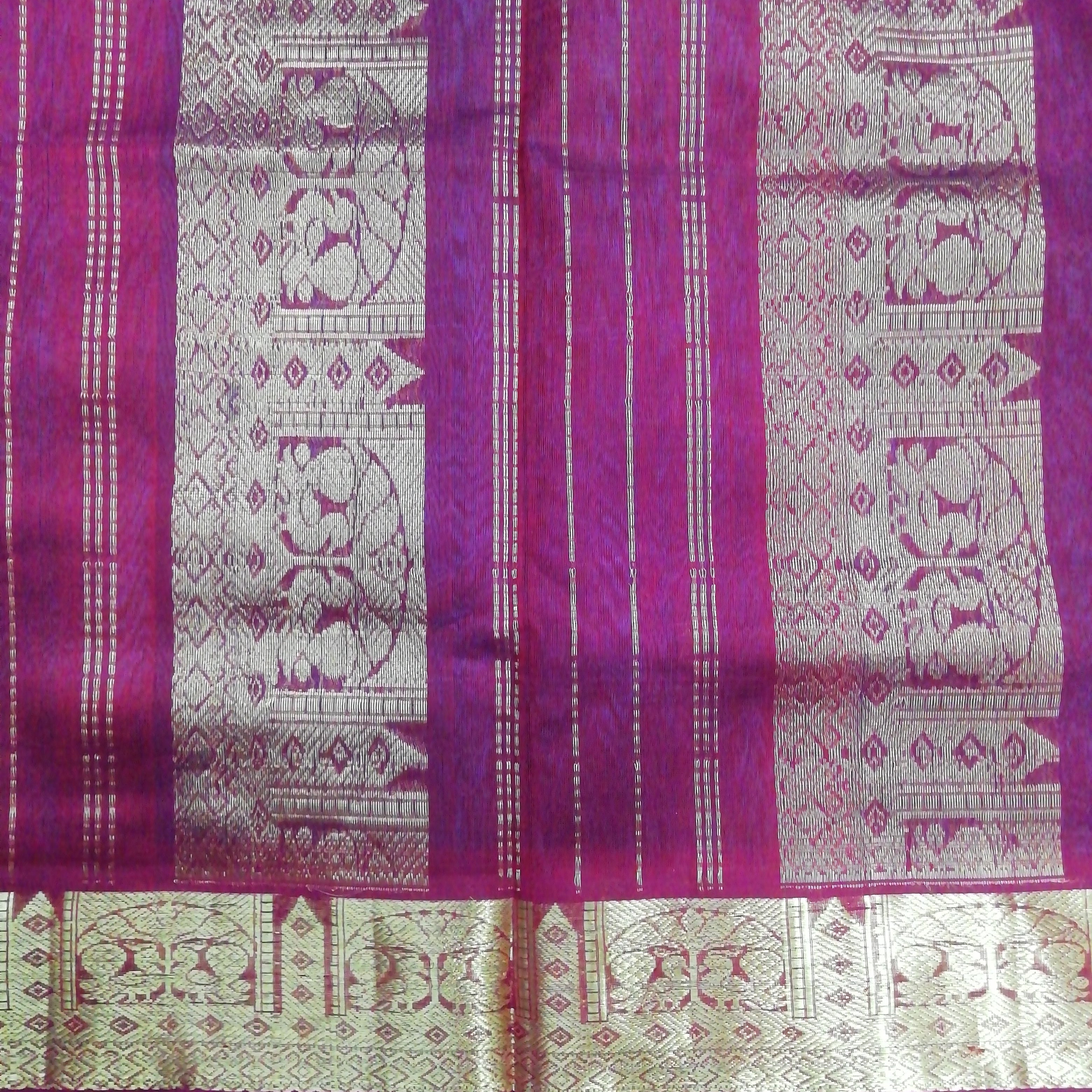 Pure silk cotton with butta -10 yards madisar