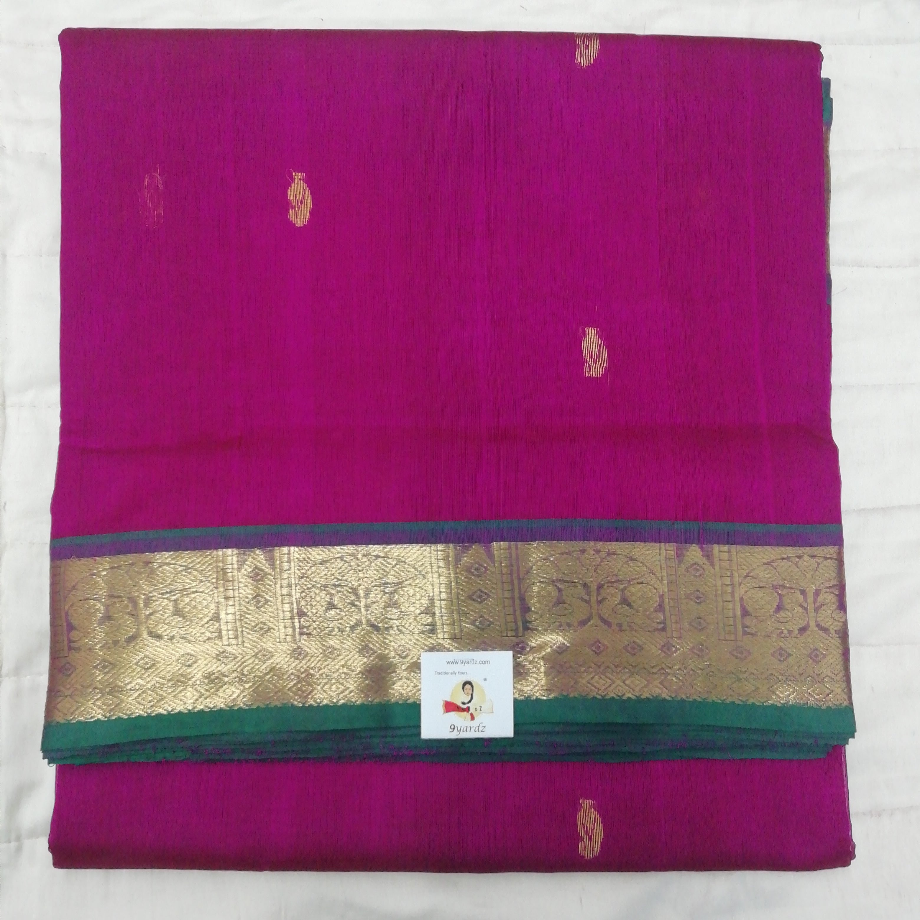Pure silk cotton with butta -10 yards madisar