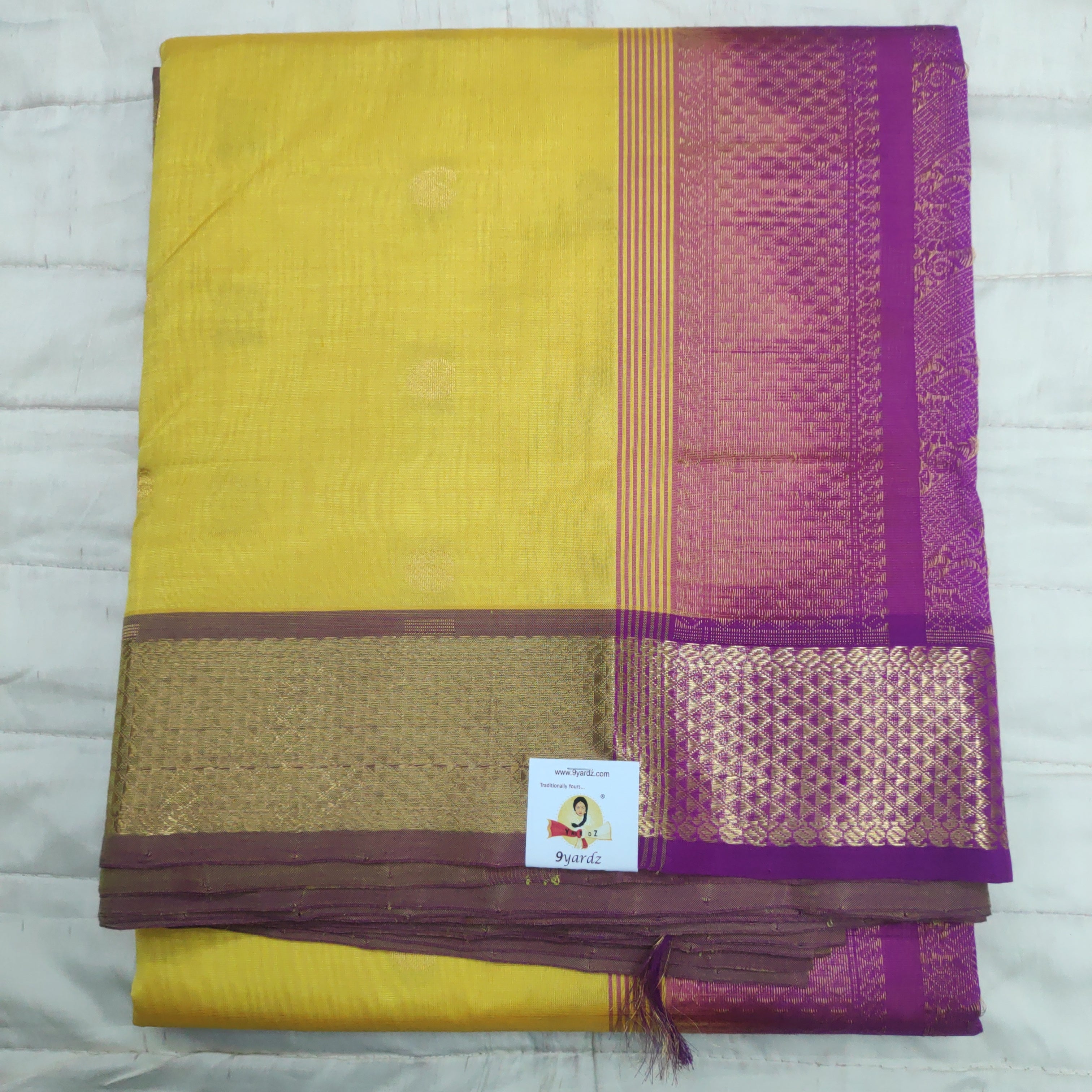 Pure silk cotton- Reverse Pallu- Semi Korvai