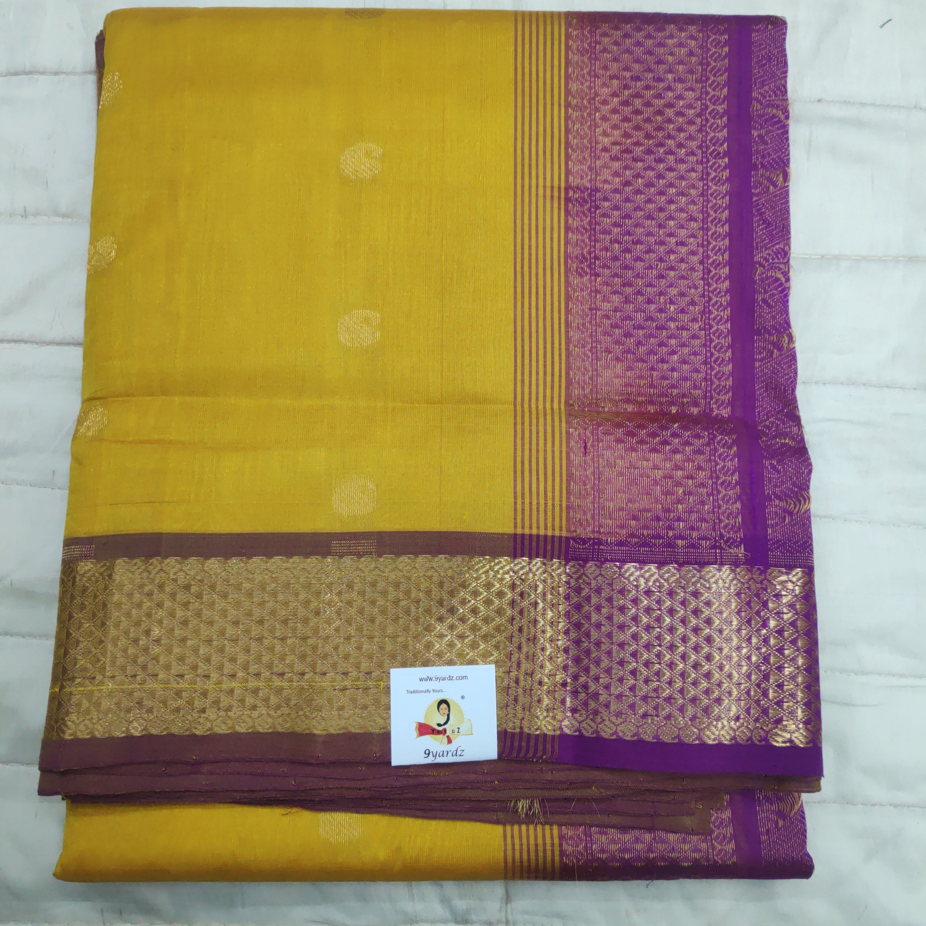 Pure silk cotton- Reverse Pallu- Semi Korvai