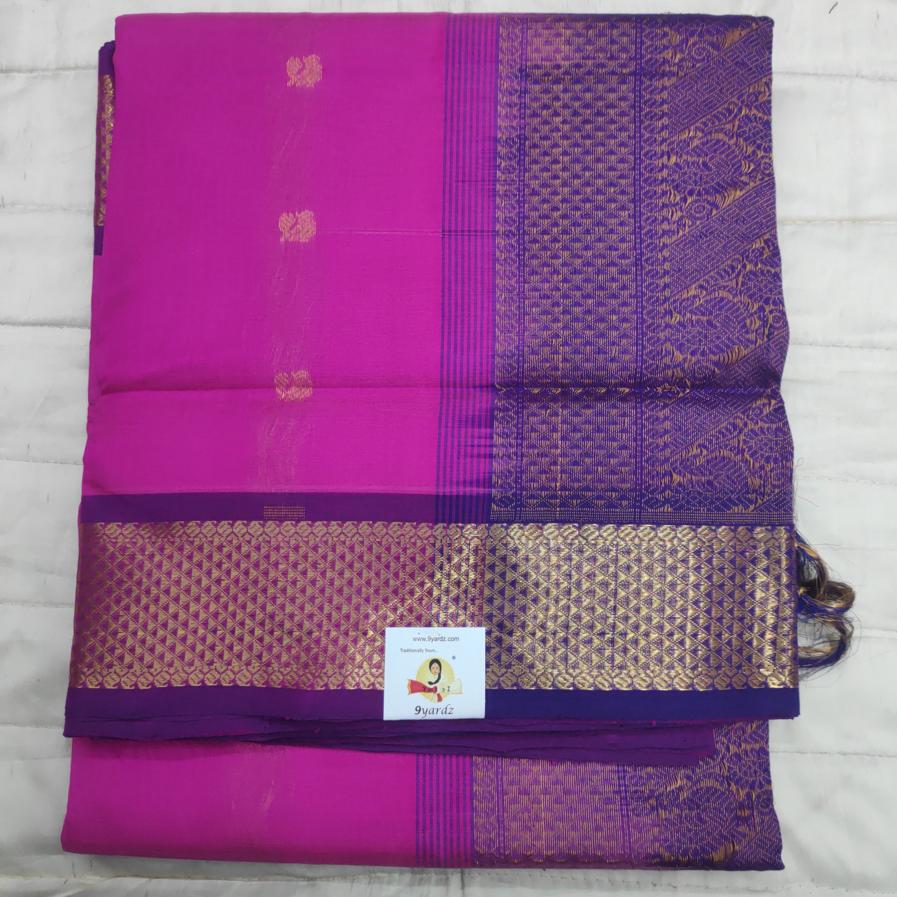 Pure silk cotton- Reverse Pallu- Semi Korvai