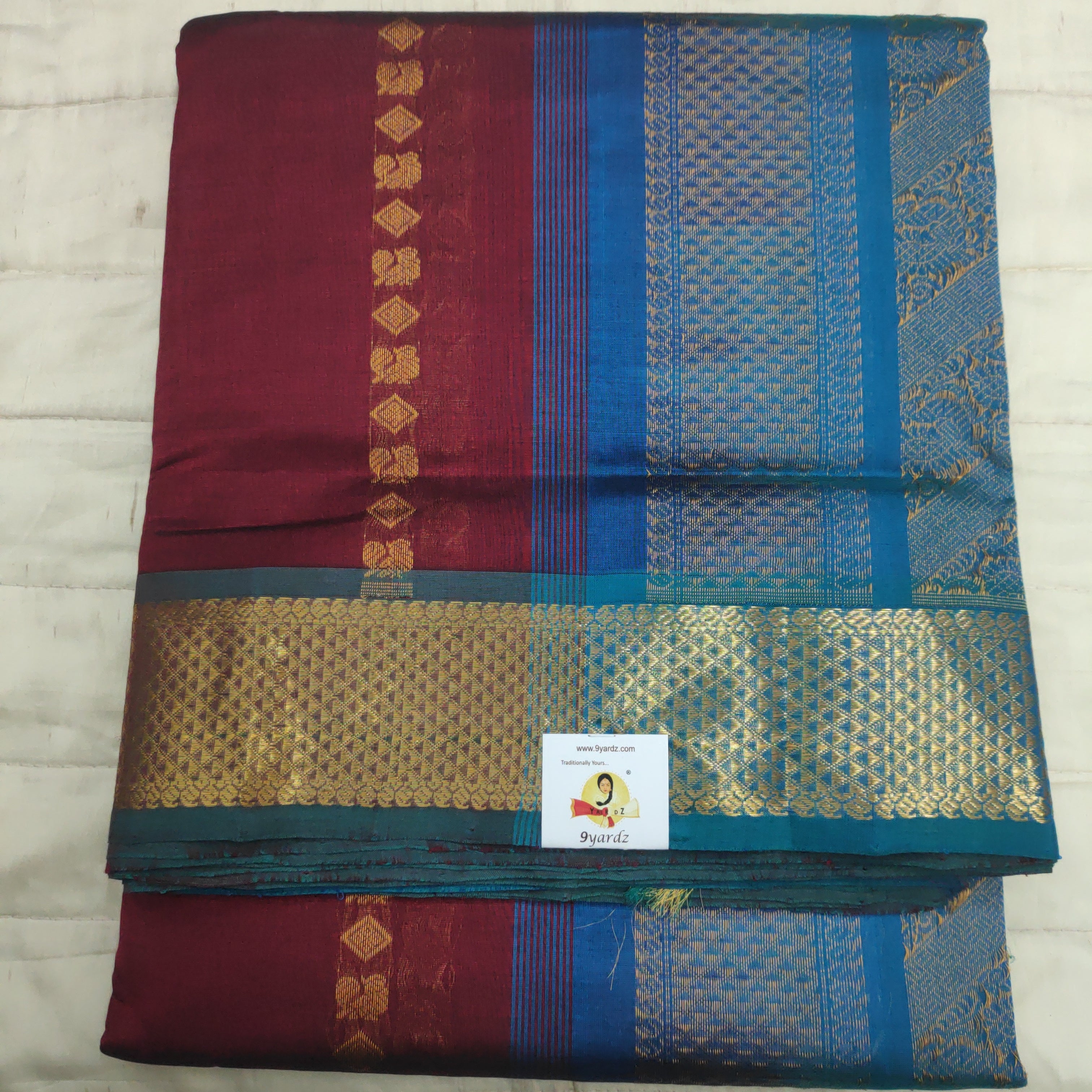 Pure silk cotton- Reverse Pallu- Semi Korvai