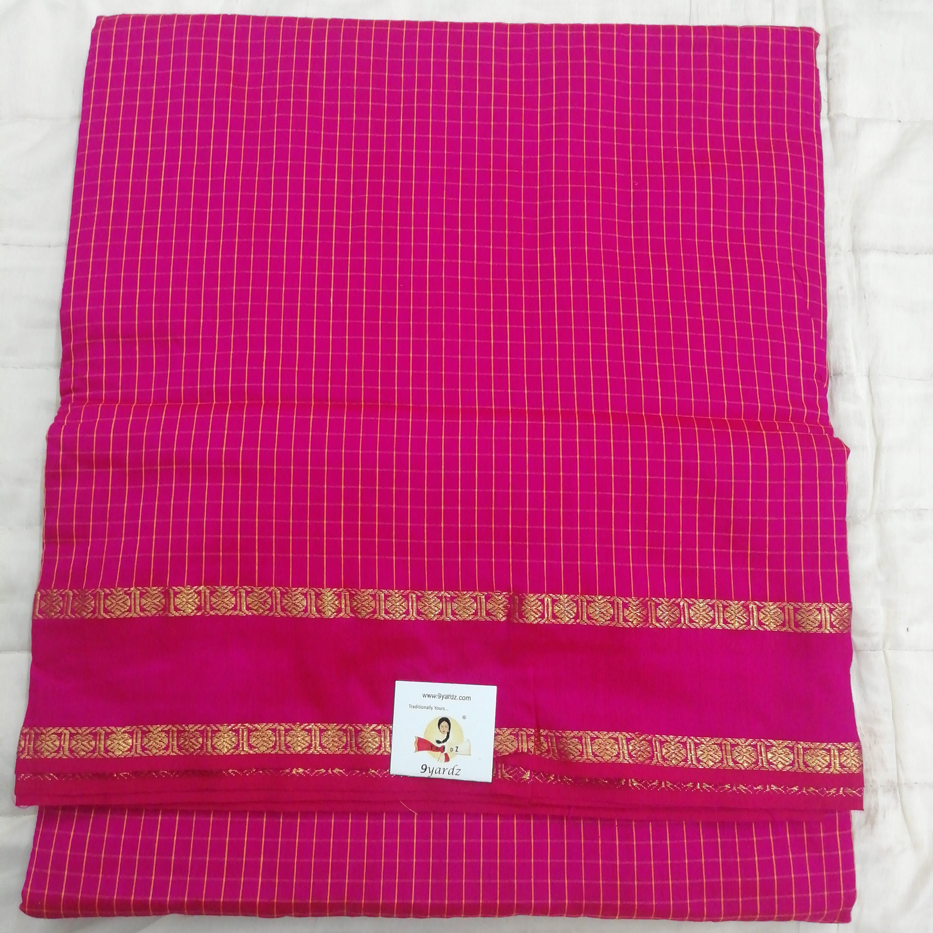 Kalyani Cotton checked 9 metres/ 10 yards approx madisar