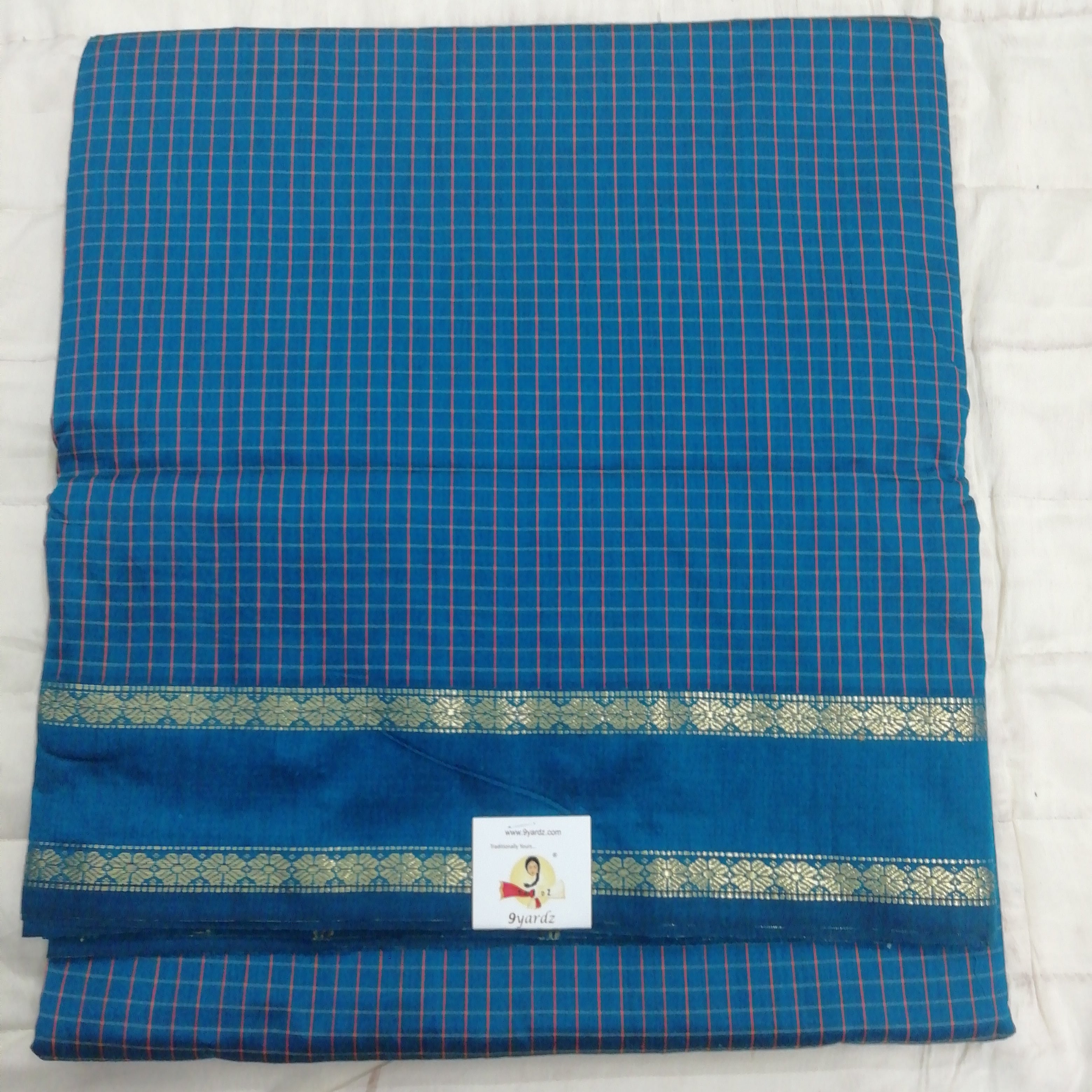 Kalyani Cotton checked 9 metres/ 10 yards approx madisar