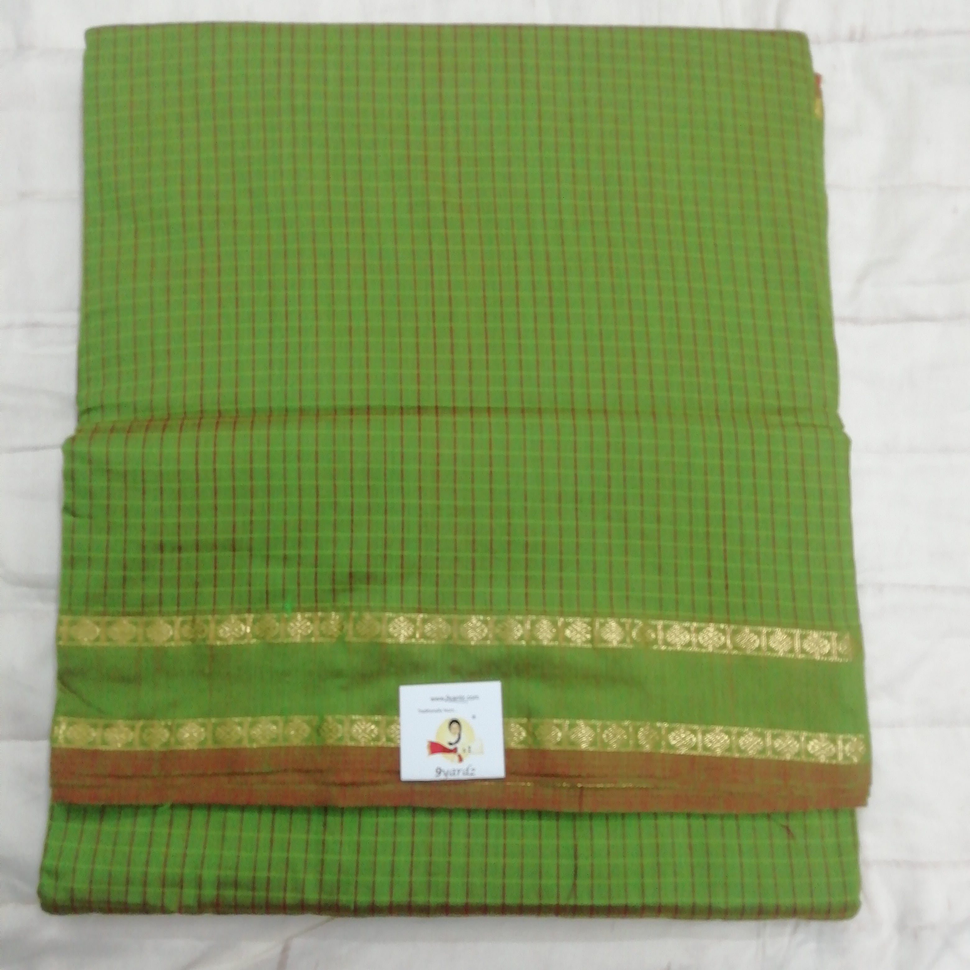Kalyani Cotton checked 9 metres/ 10 yards approx madisar