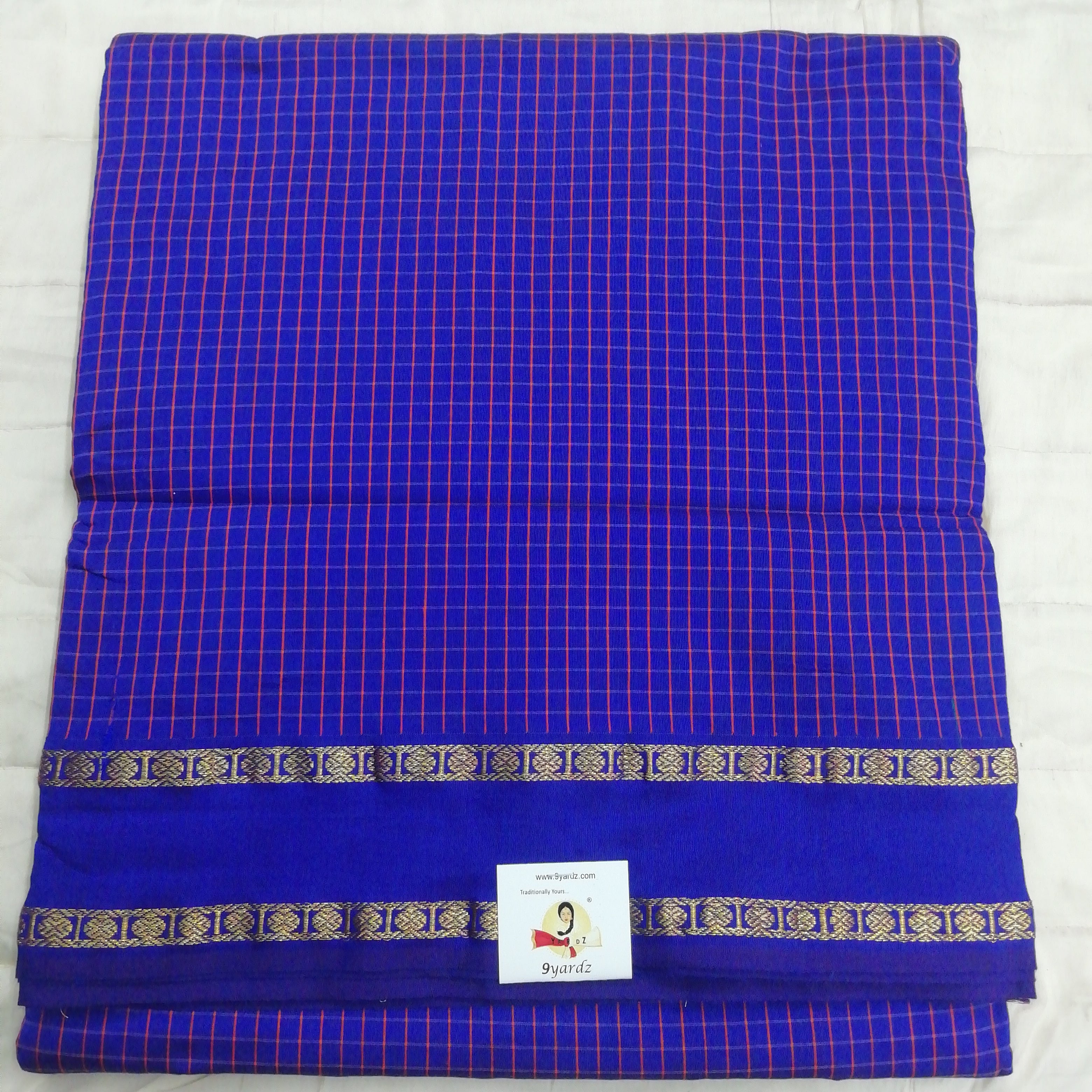 Kalyani Cotton checked 9 metres/ 10 yards approx madisar
