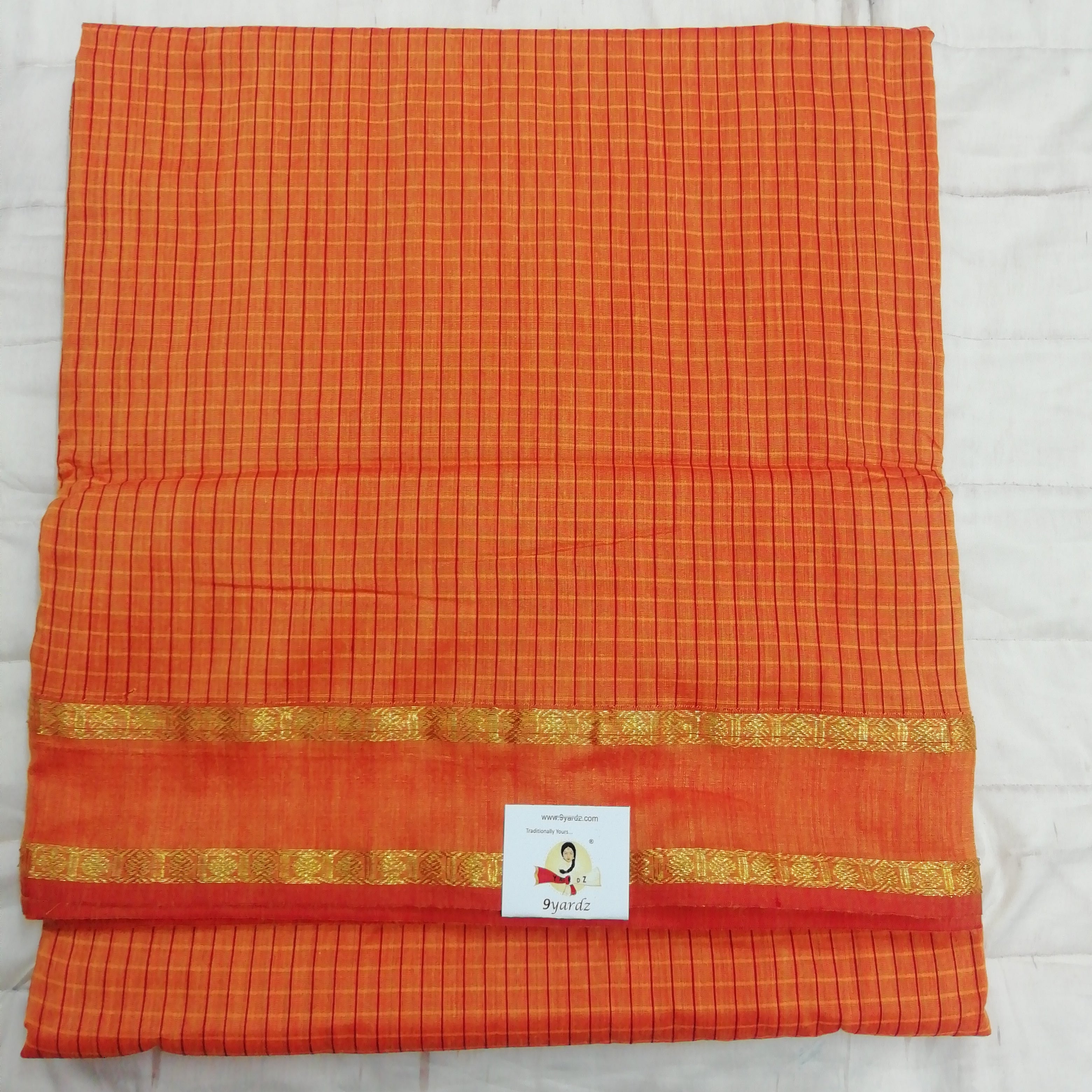 Kalyani Cotton checked 9 metres/ 10 yards approx madisar