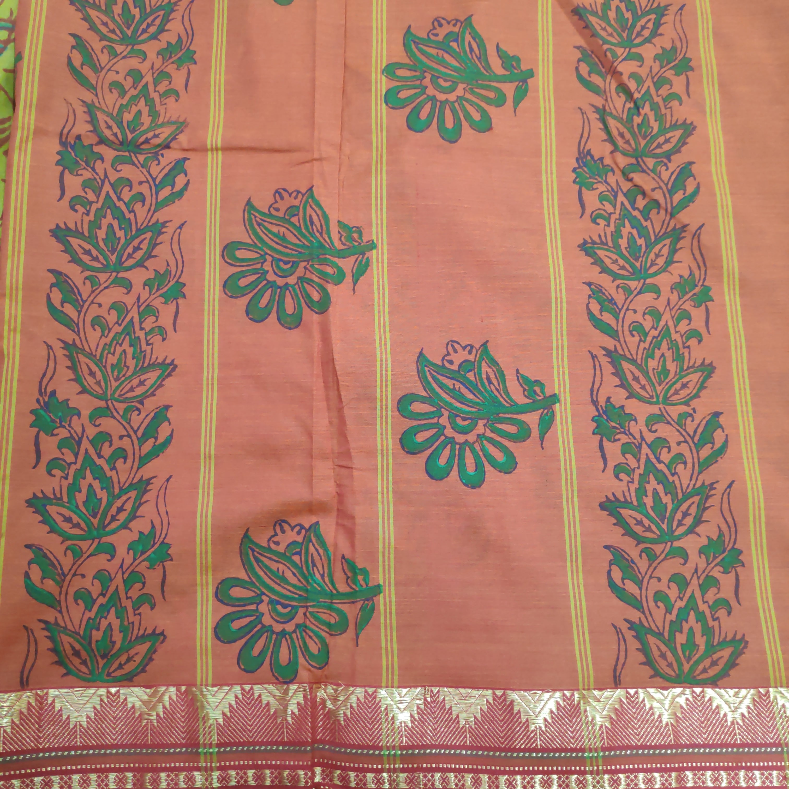 Poly cot 10yards RevesersPallu Printed madisar