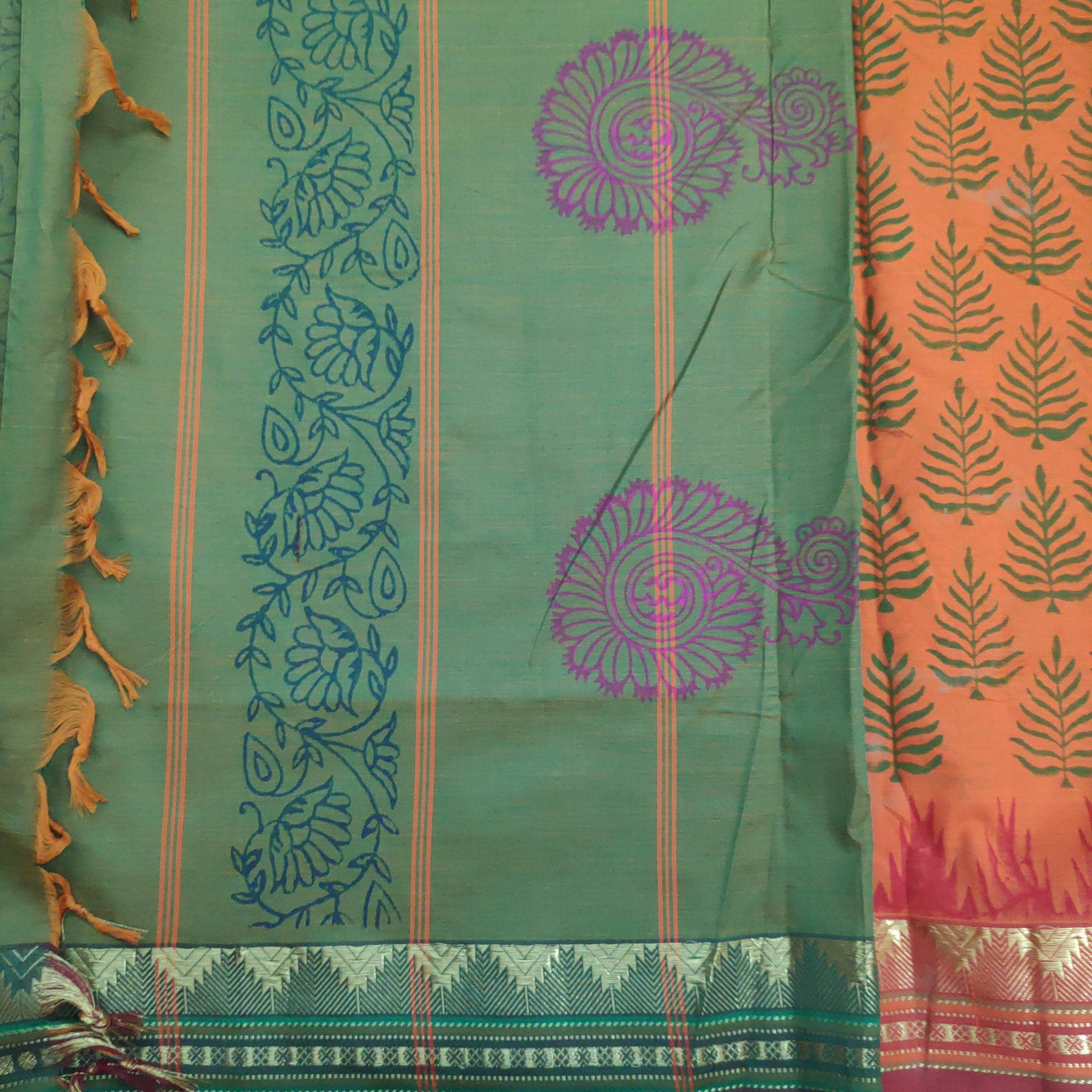 Poly cot 10yards RevesersPallu Printed madisar