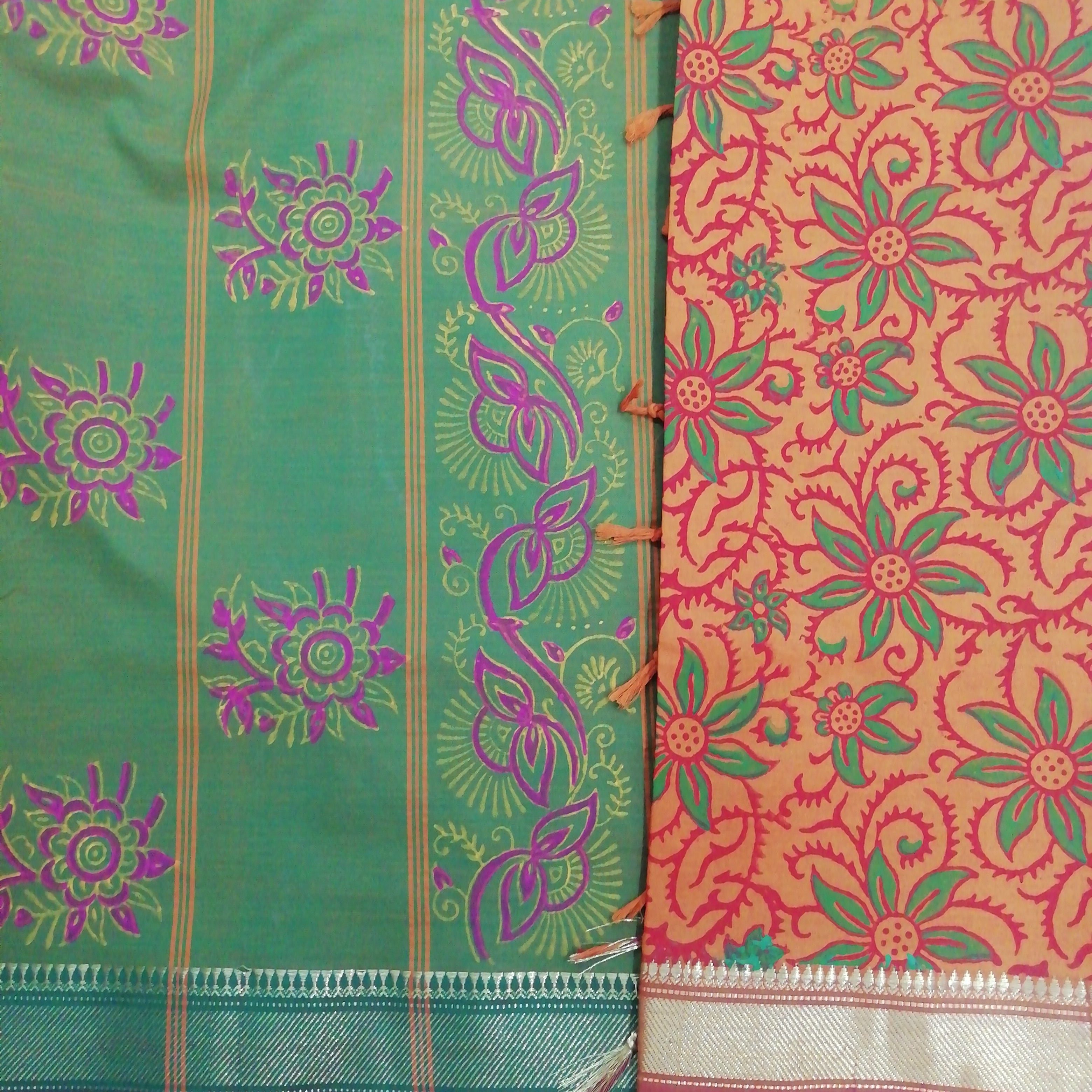 Poly cot 10yards RevesersPallu Printed madisar