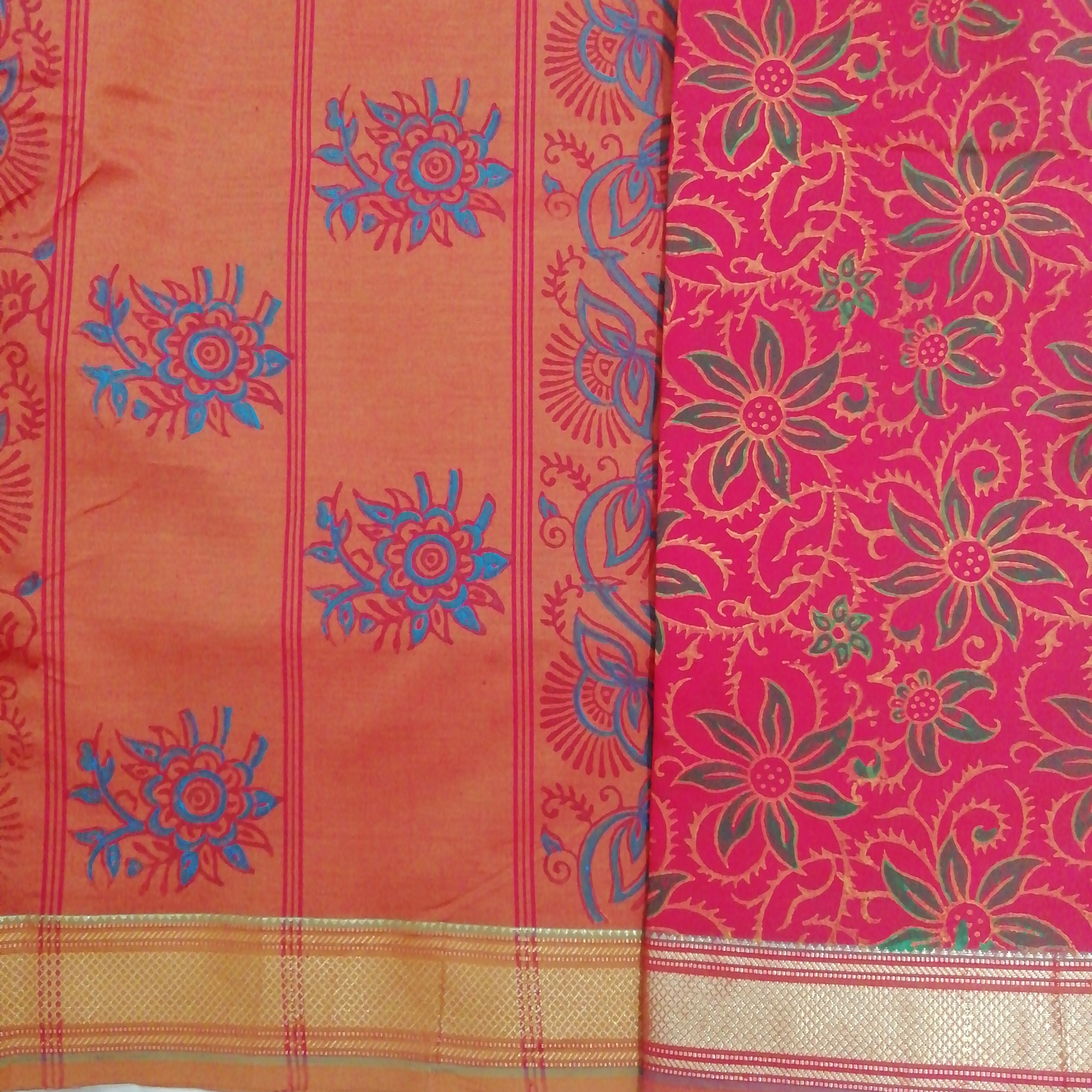 Poly cot 10yards RevesersPallu Printed madisar