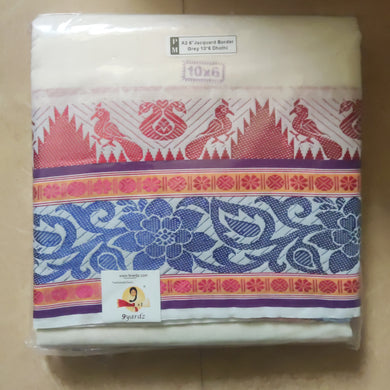 Cotton dhoti 10*6 thread jacquard border