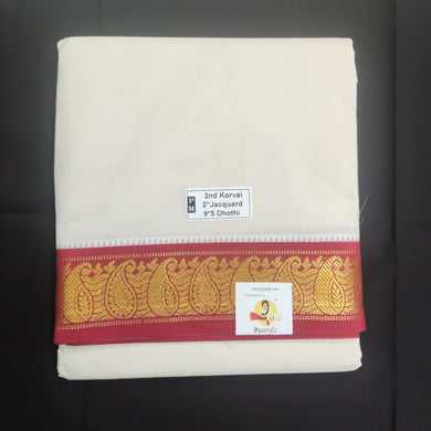 Pure cotton Muhurtham dhoti 9*5