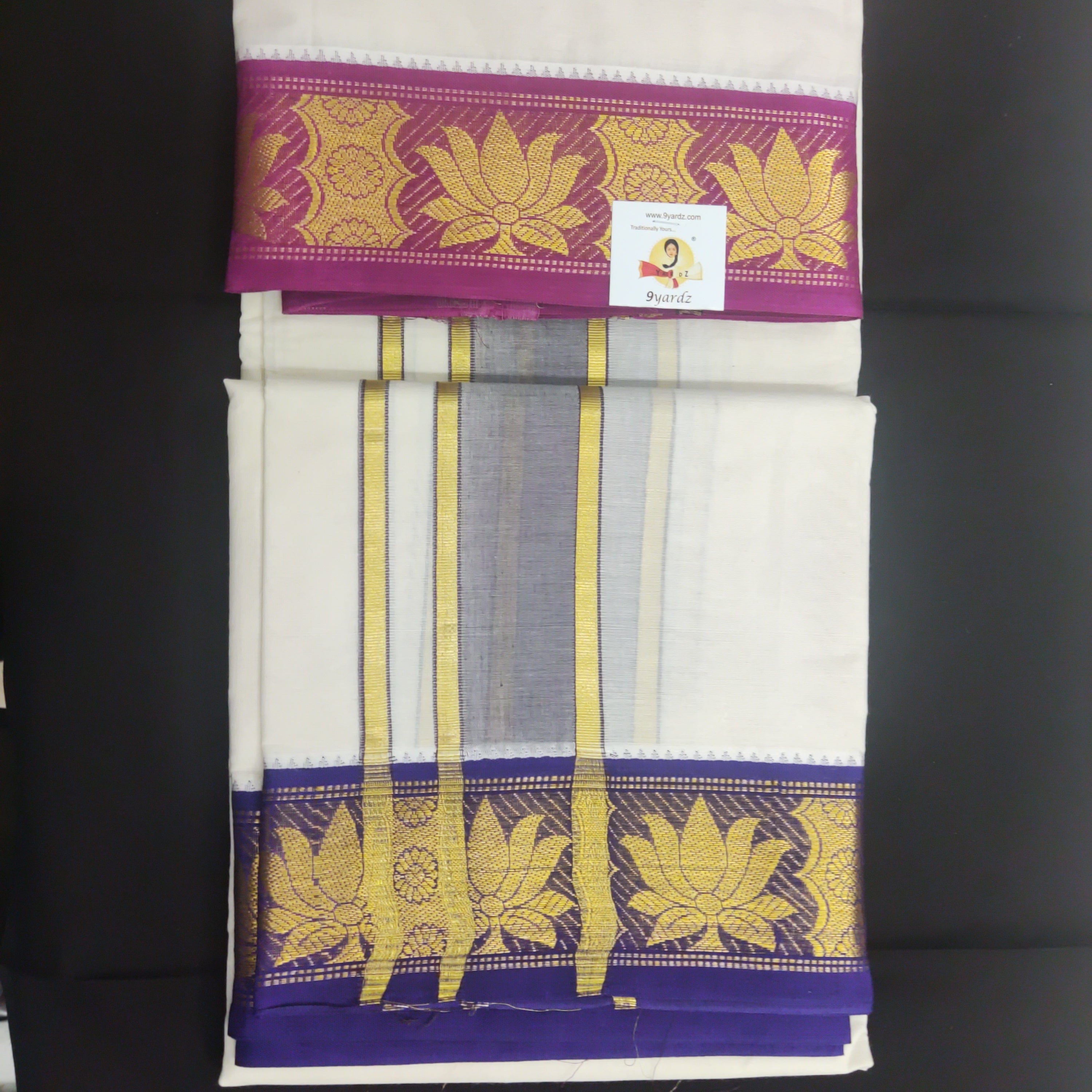Pure cotton Muhurtham dhoti 9*5
