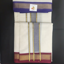 Load image into Gallery viewer, Pure cotton Muhurtham dhoti 9*5