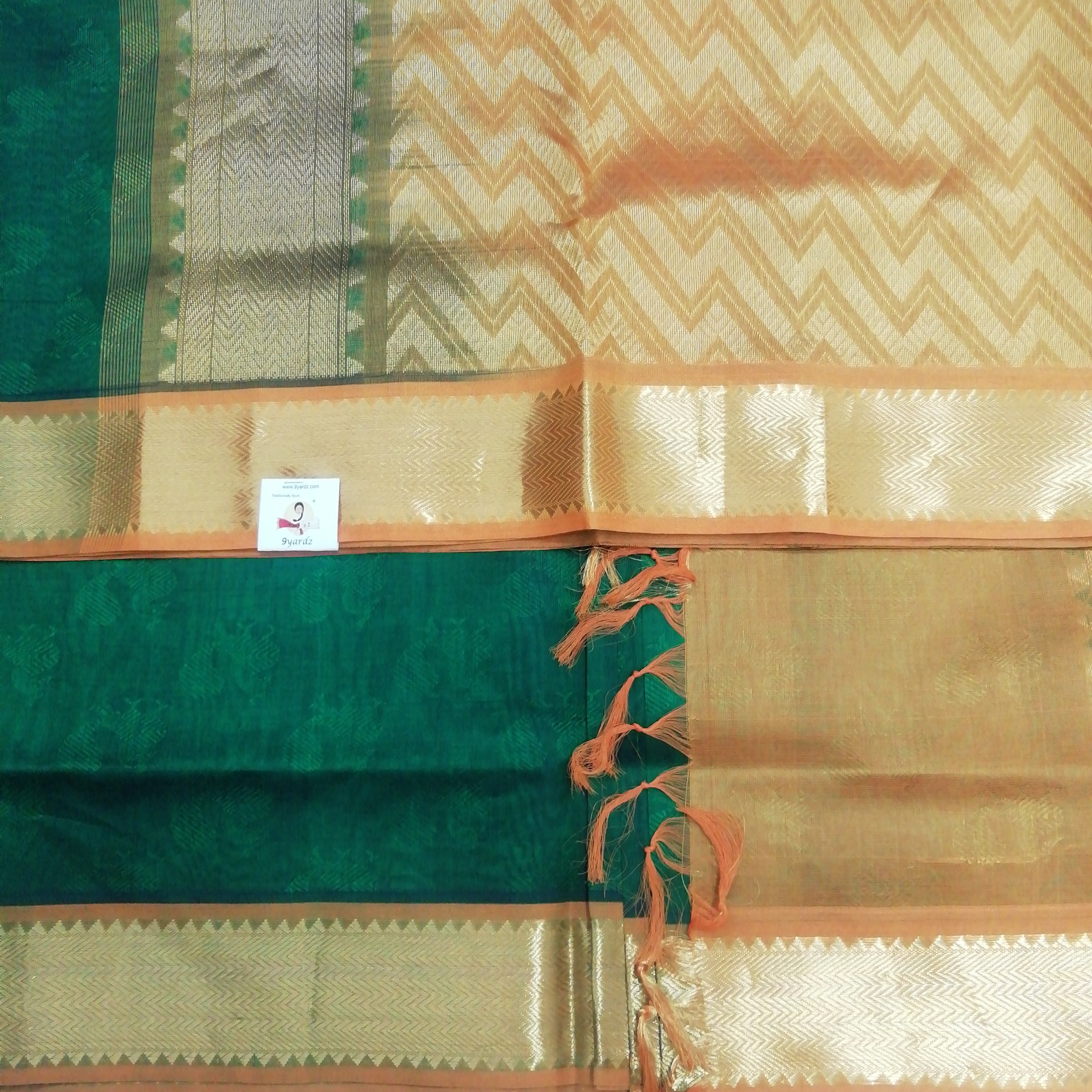 Pure silk cotton- embossed, 10 yards madisar
