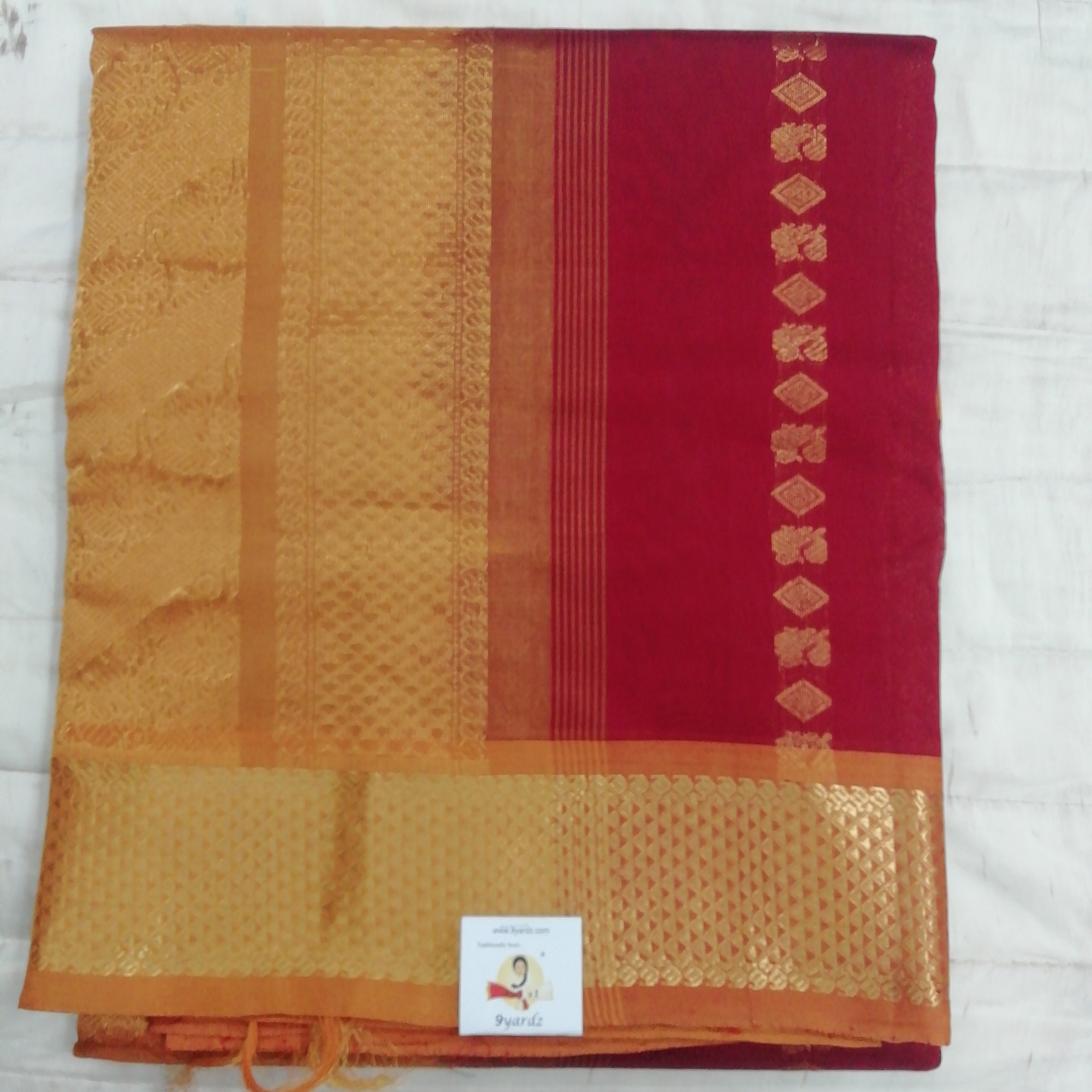 Pure silk cotton- Reverse Pallu- Semi Korvai