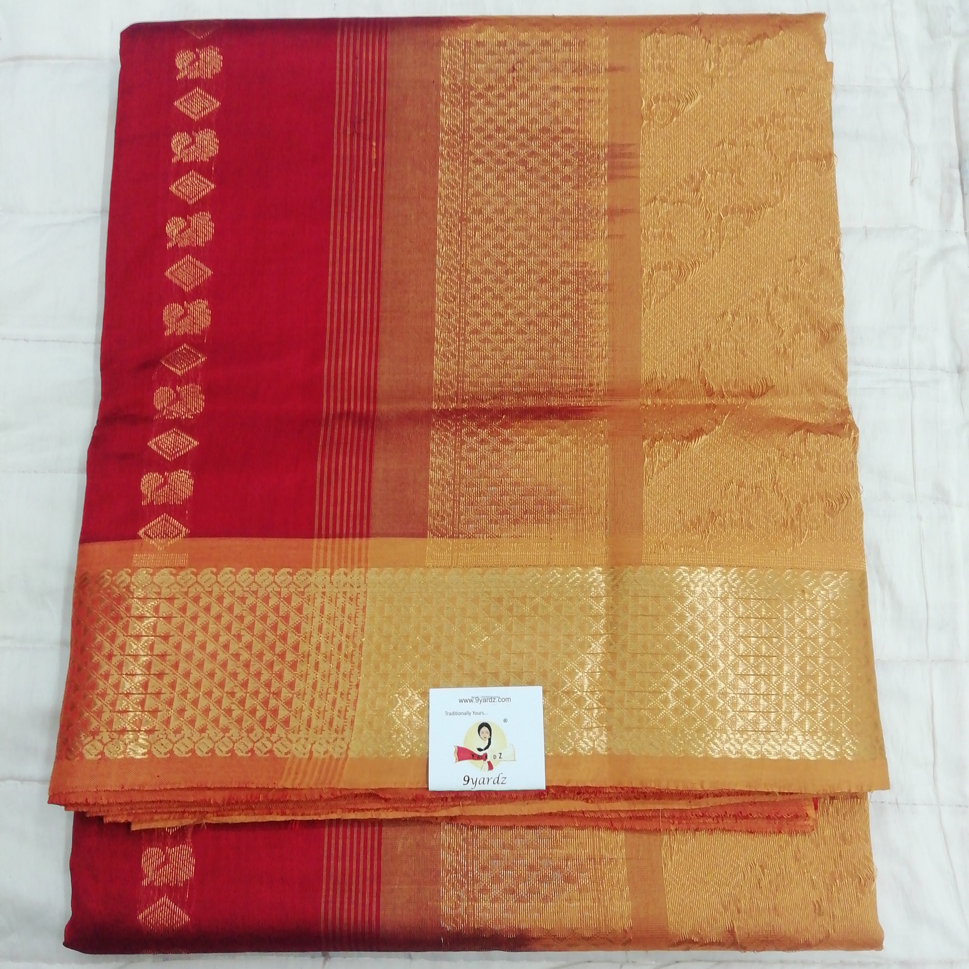 Pure silk cotton- Reverse Pallu- Semi Korvai