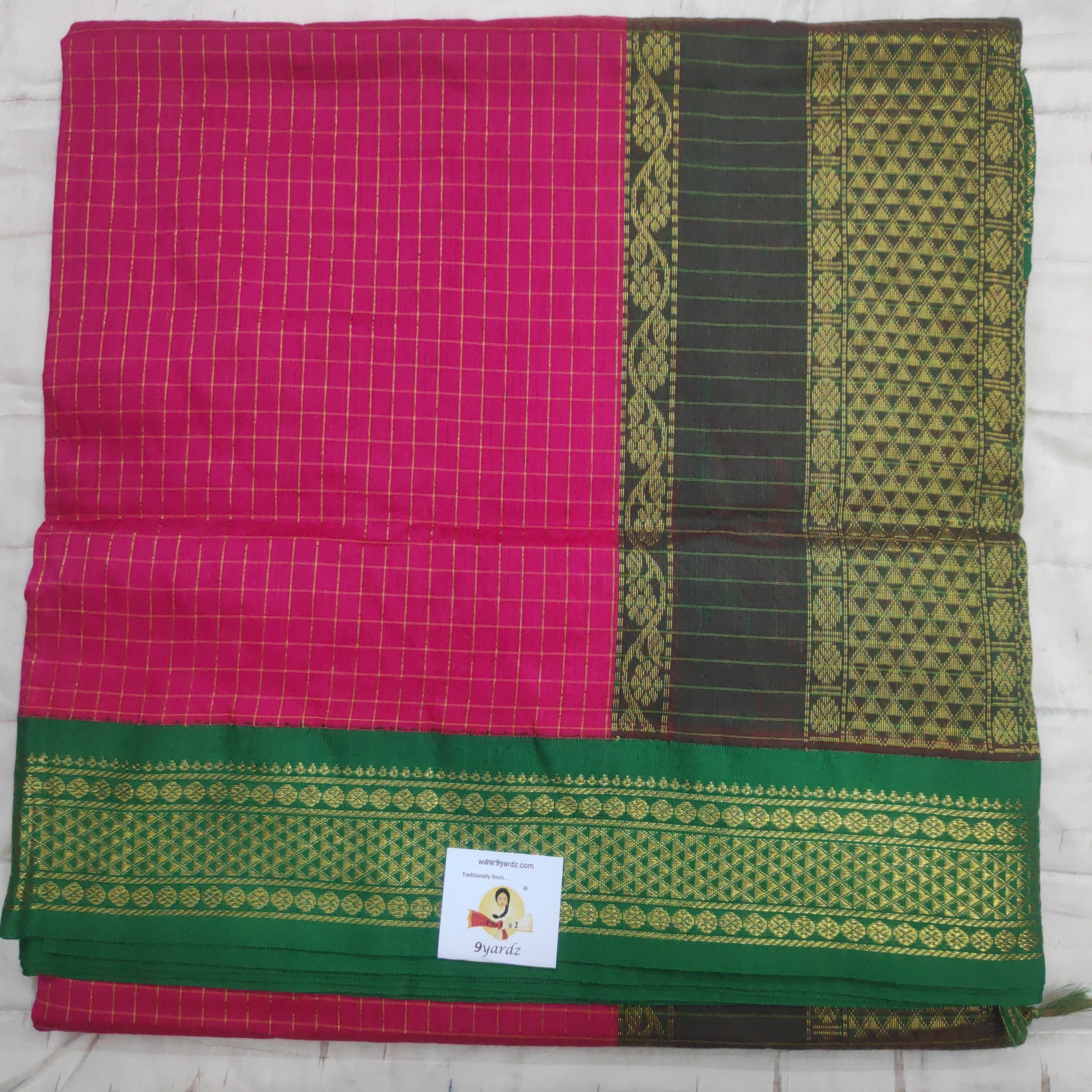 Kalyani Cotton checked  9.5 yards