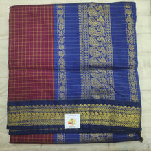 Load image into Gallery viewer, Kalyani Cotton checked  9.5 yards