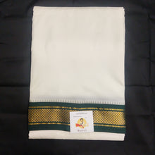 Load image into Gallery viewer, Pure silk Dhoti 8muzham with 4 muzhum angavastram