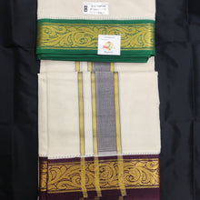 Load image into Gallery viewer, Pure cotton Muhurtham dhoti 10*6