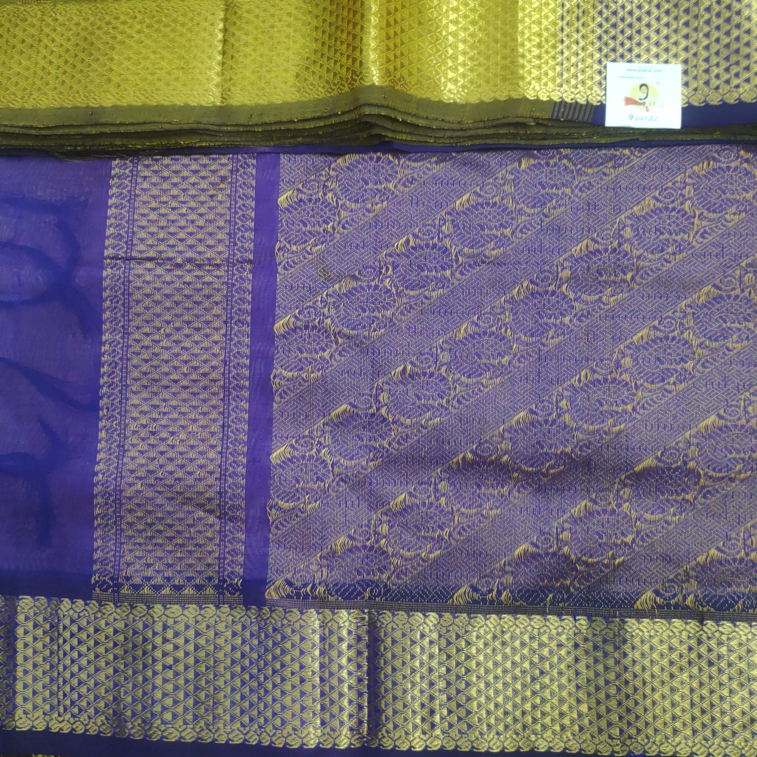 Pure silk cotton- Reverse Pallu- Semi Korvai