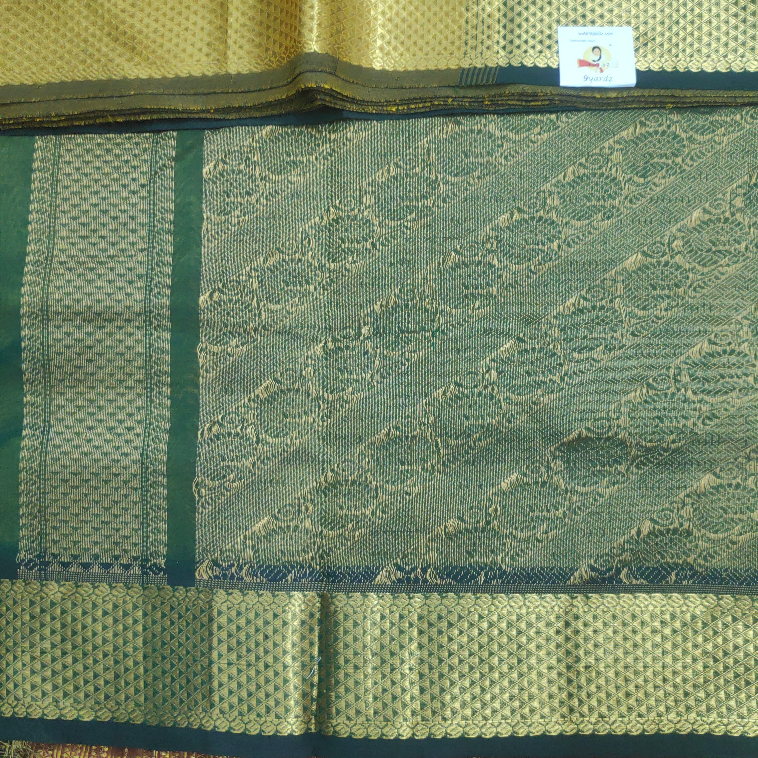 Pure silk cotton- Reverse Pallu- Semi Korvai