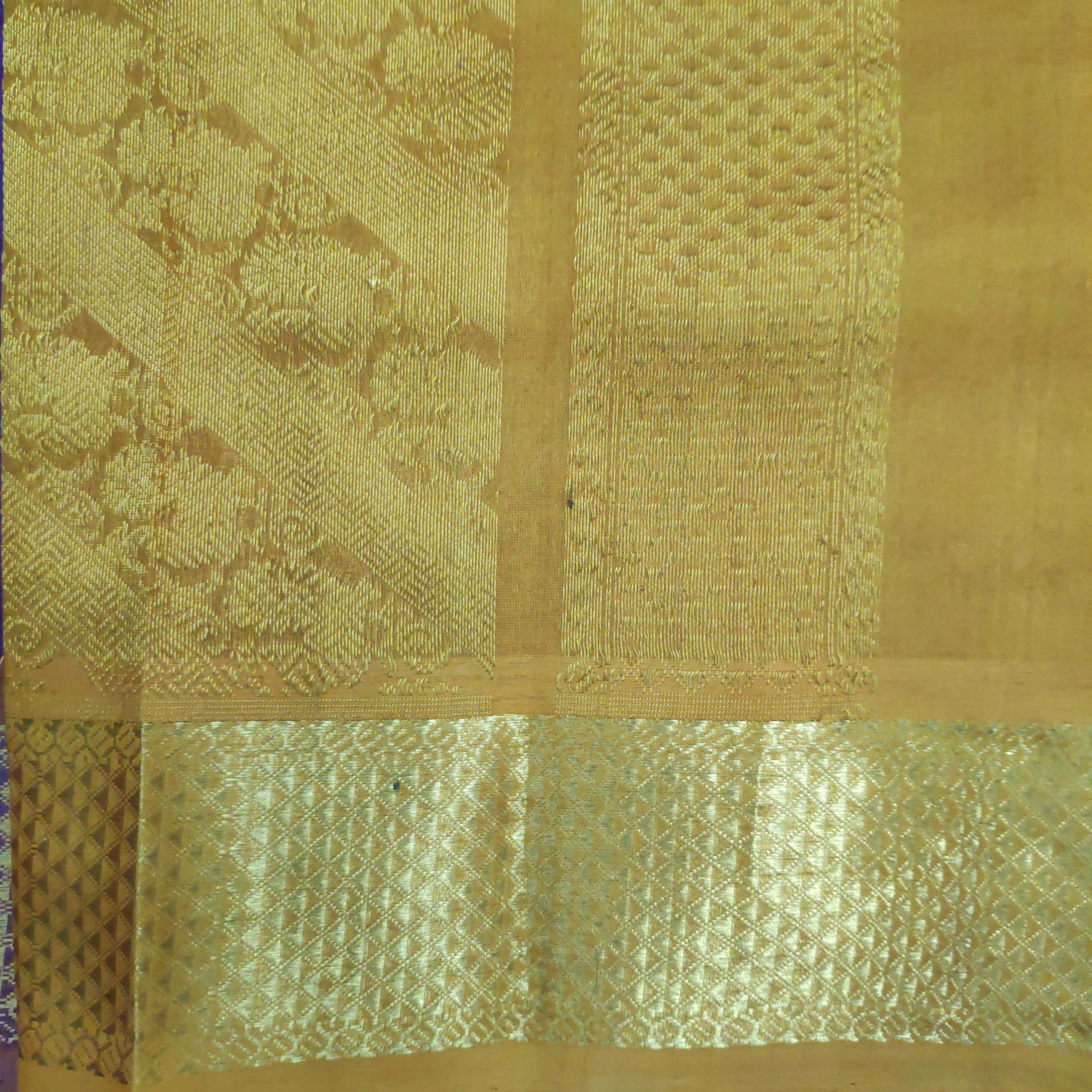 Pure silk cotton- Reverse Pallu- Semi Korvai