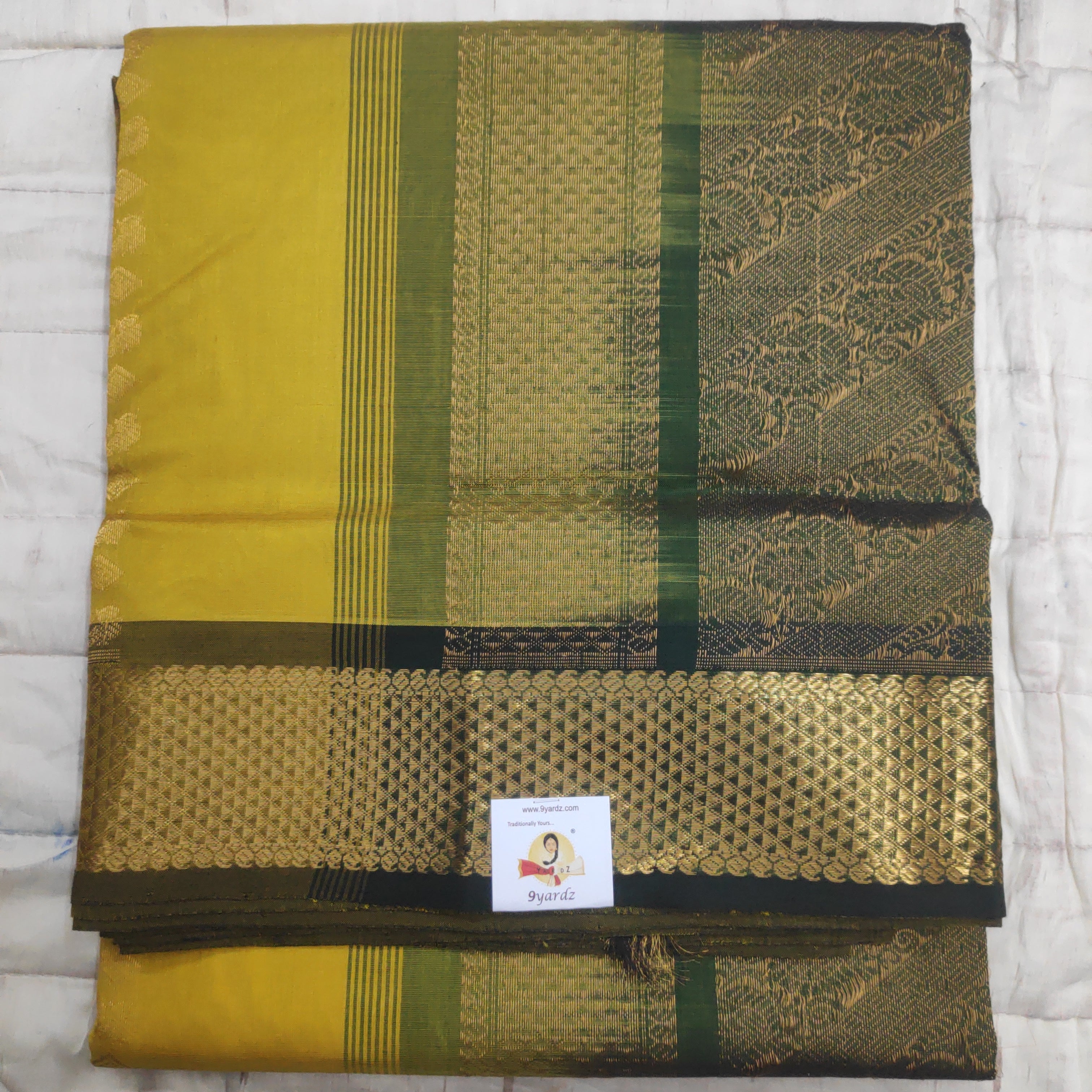 Pure silk cotton- Reverse Pallu- Semi Korvai