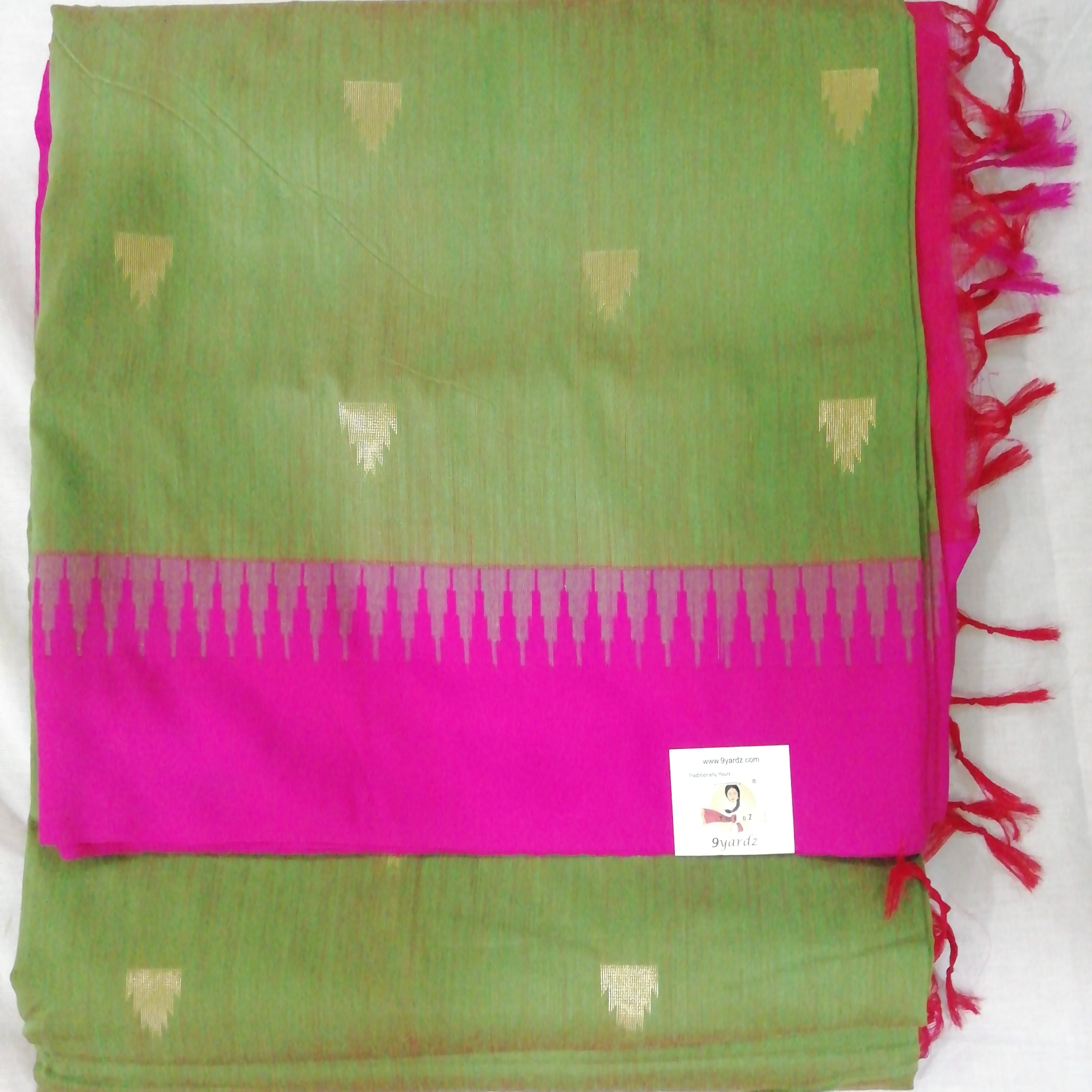 Kalyani cotton Golden zari 6yardz