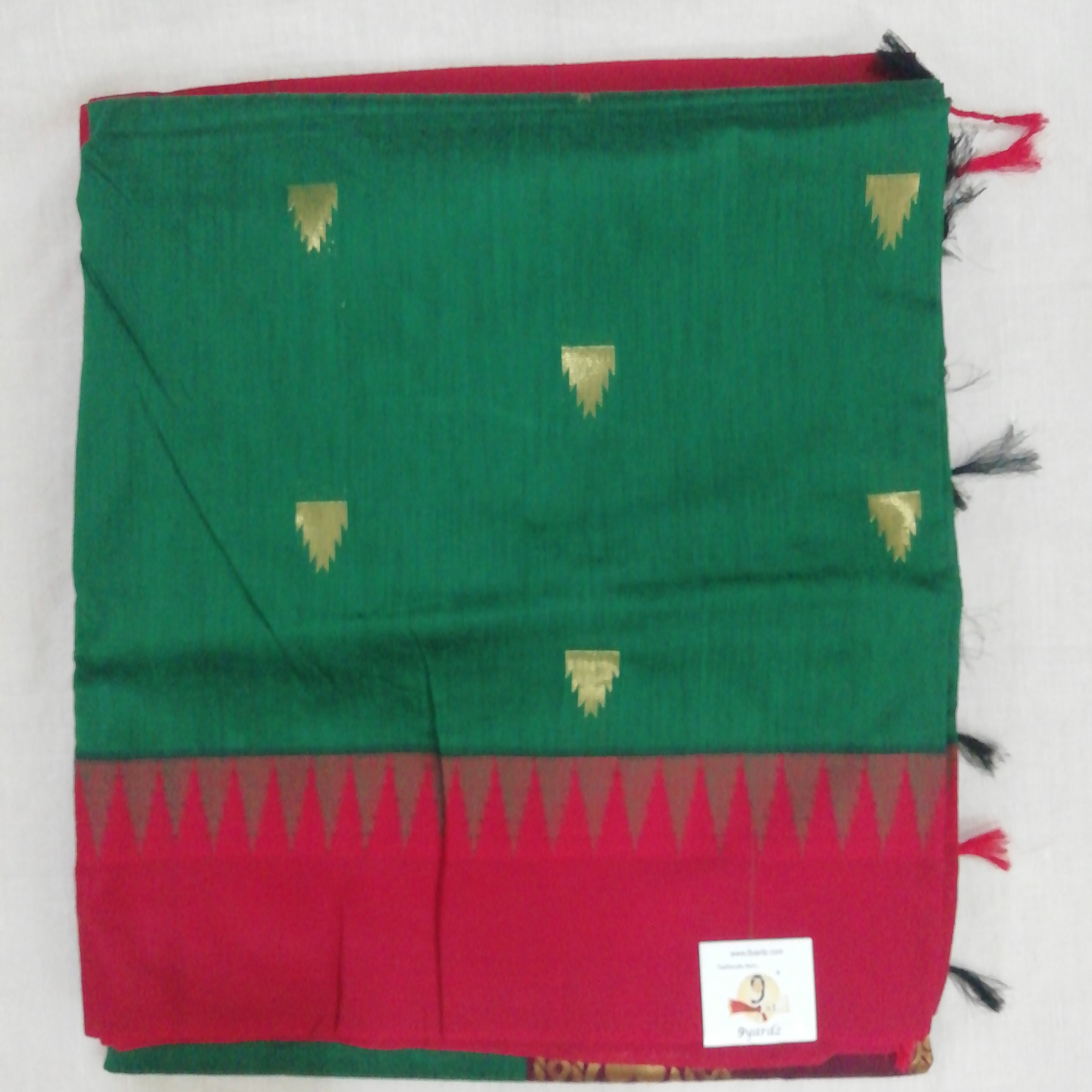 Kalyani cotton Golden zari 6yardz
