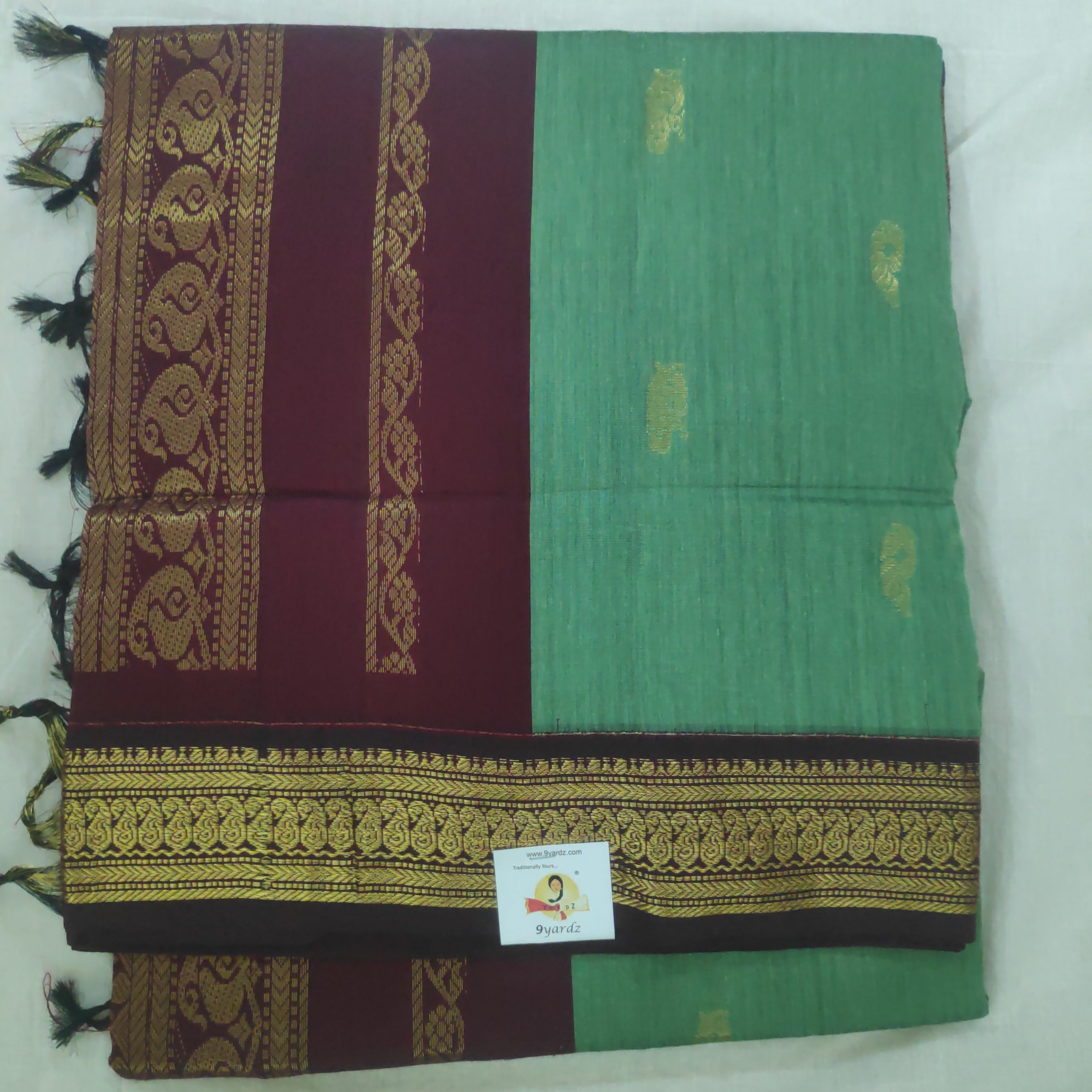 Kalyani Cotton Golden zari 6yardz