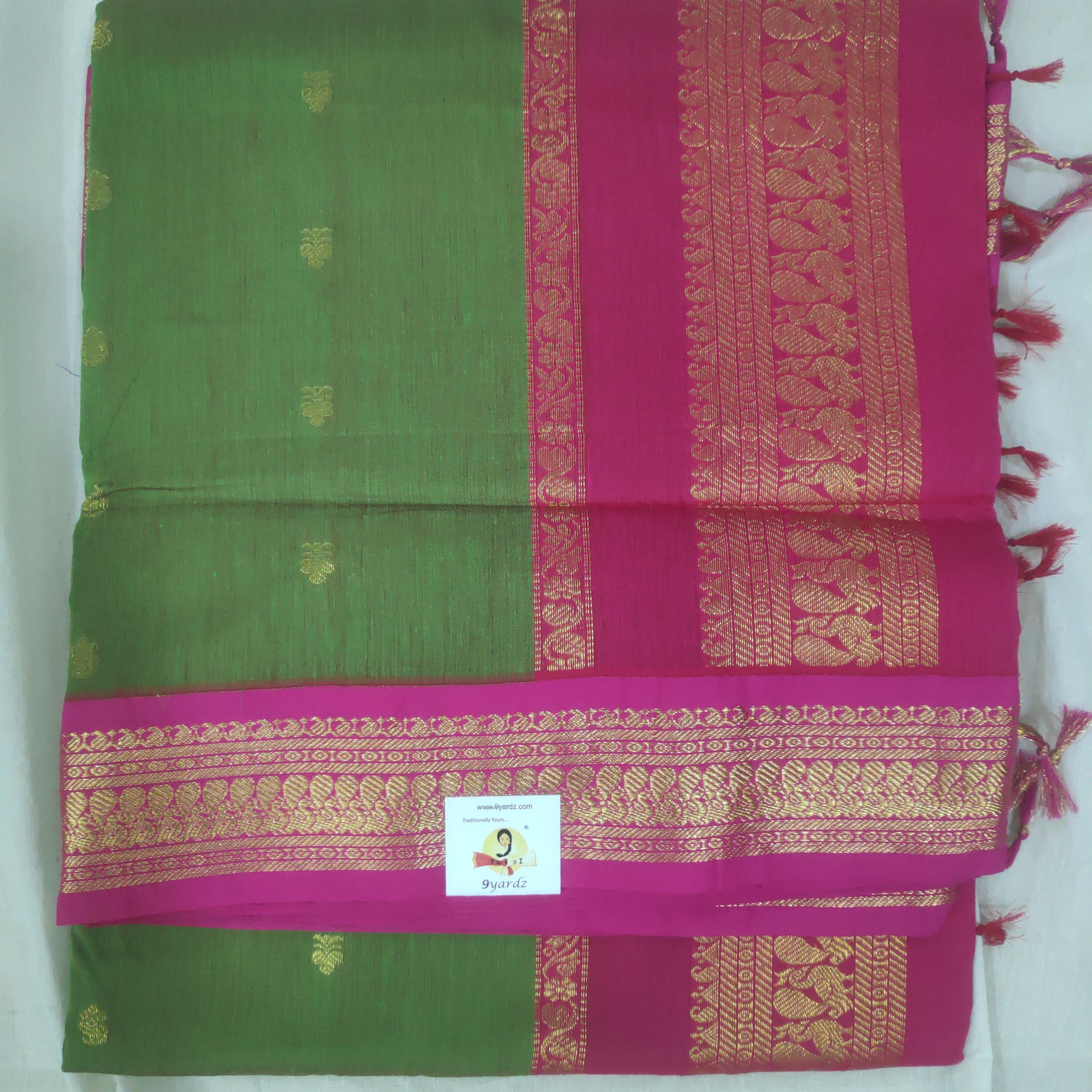 Kalyani Cotton Golden zari 6yardz