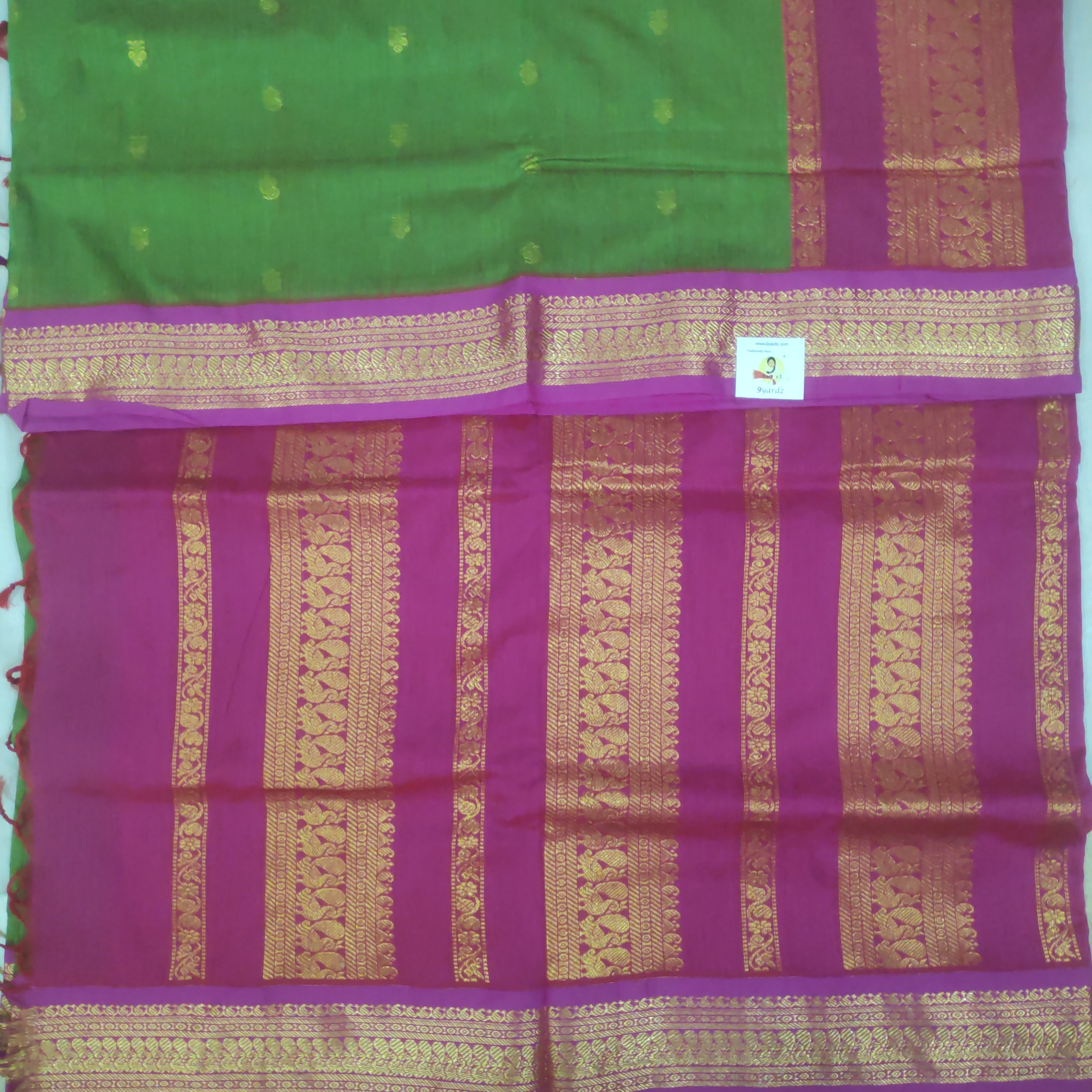 Kalyani Cotton Golden zari 6yardz
