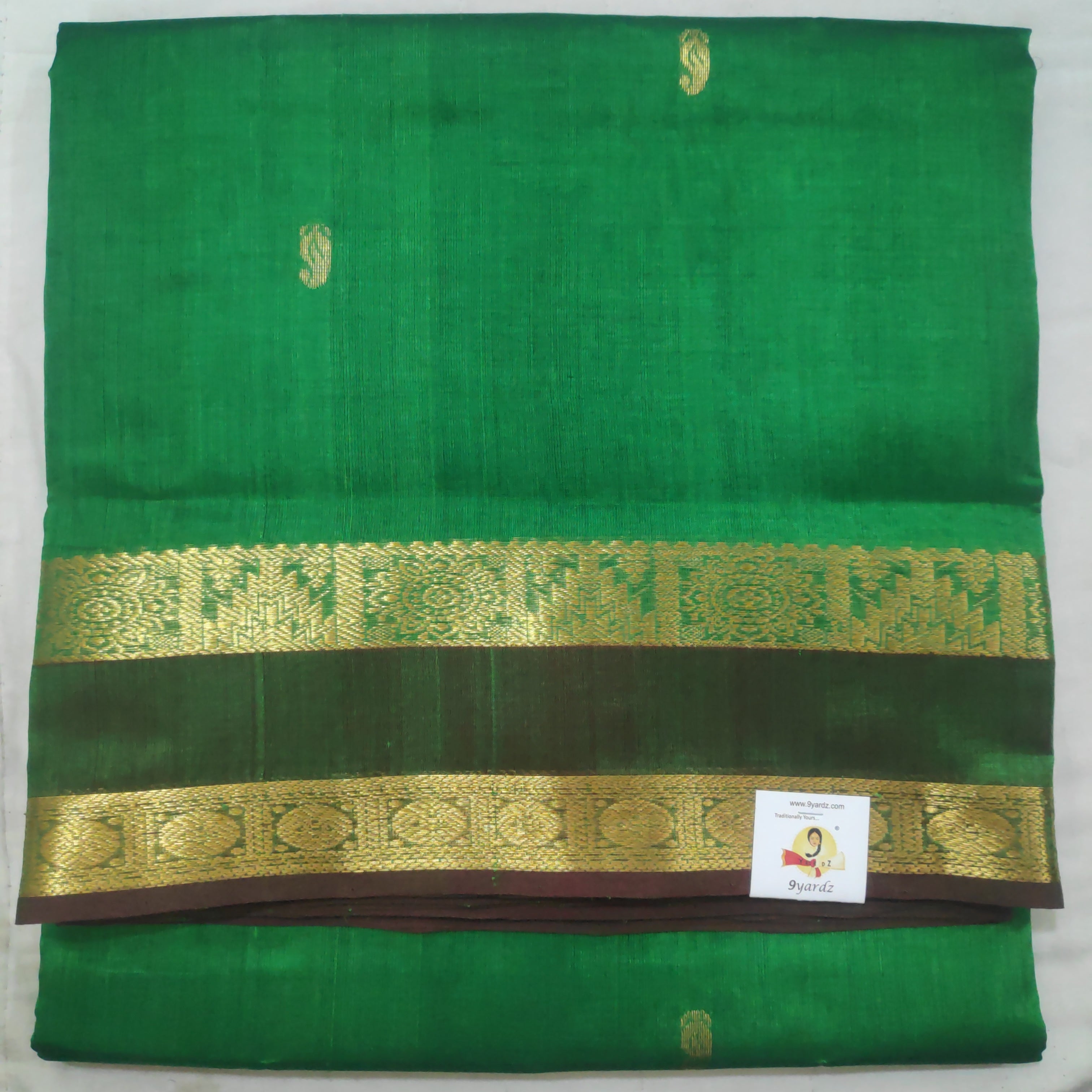 Pure silk cotton  Rettai Pet with butta-10 yards madisar