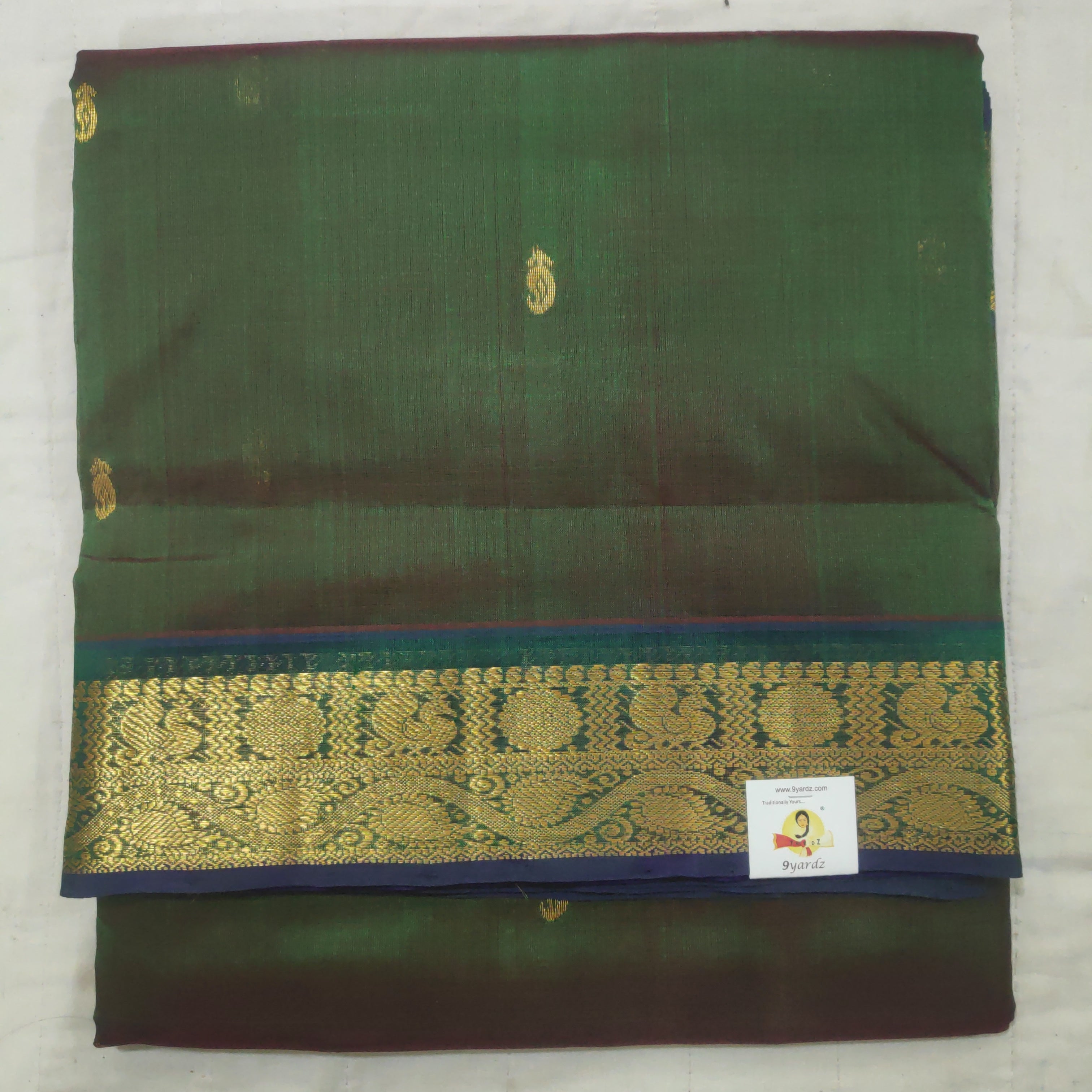 Pure silk cotton with butta-10 yards madisar