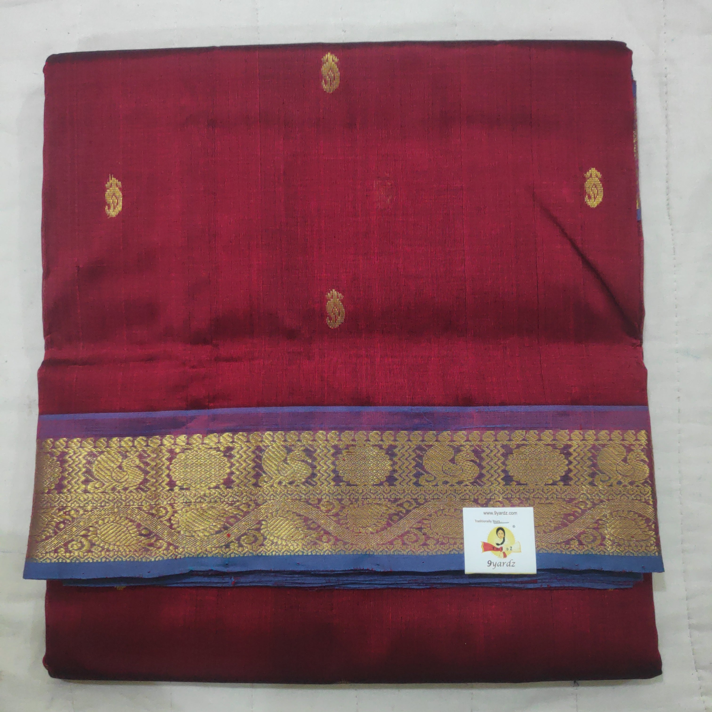 Pure silk cotton with butta-10 yards madisar