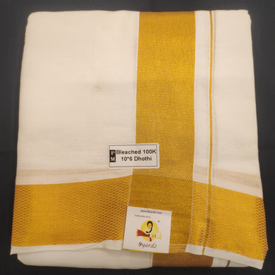 Cotton Dhothi Bleached 10*6