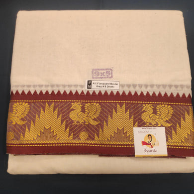 Nagari Cotton Jacqurad  Dhothi 9*5