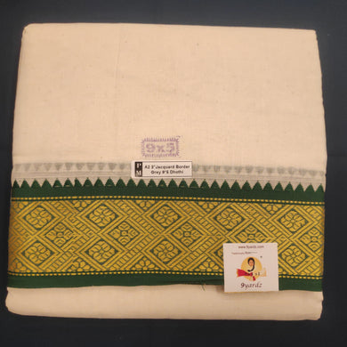 Nagari Cotton Jacqurad  Dhothi 9*5