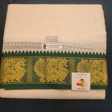 Nagari Cotton Jacqurad  Dhothi 9*5