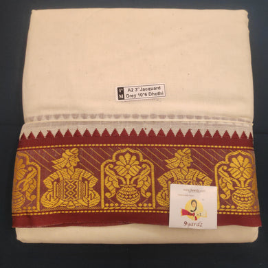 Nagari Cotton Jacqurad  Dhothi 9*5