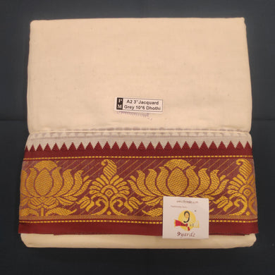 Nagari Cotton Jacqurad  Dhothi 10*6