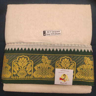 Nagari Cotton Jacqurad  Dhothi 10*6