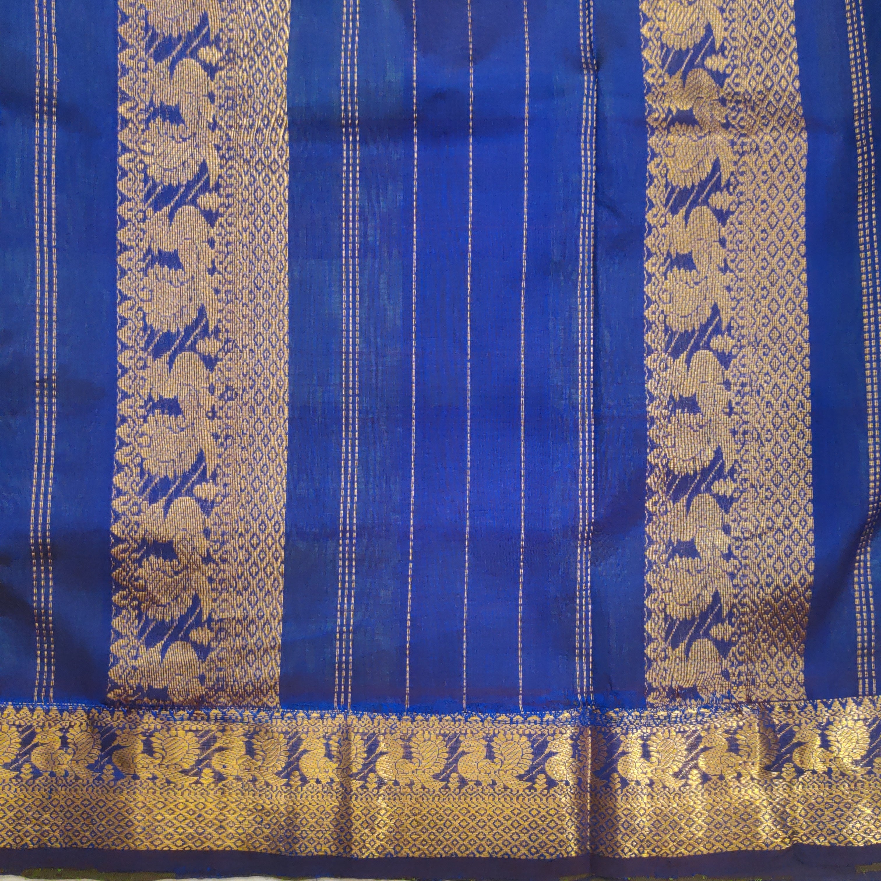 Pure silk cotton- pazhum pazhamum kattam with butta, 10yards (madisar)