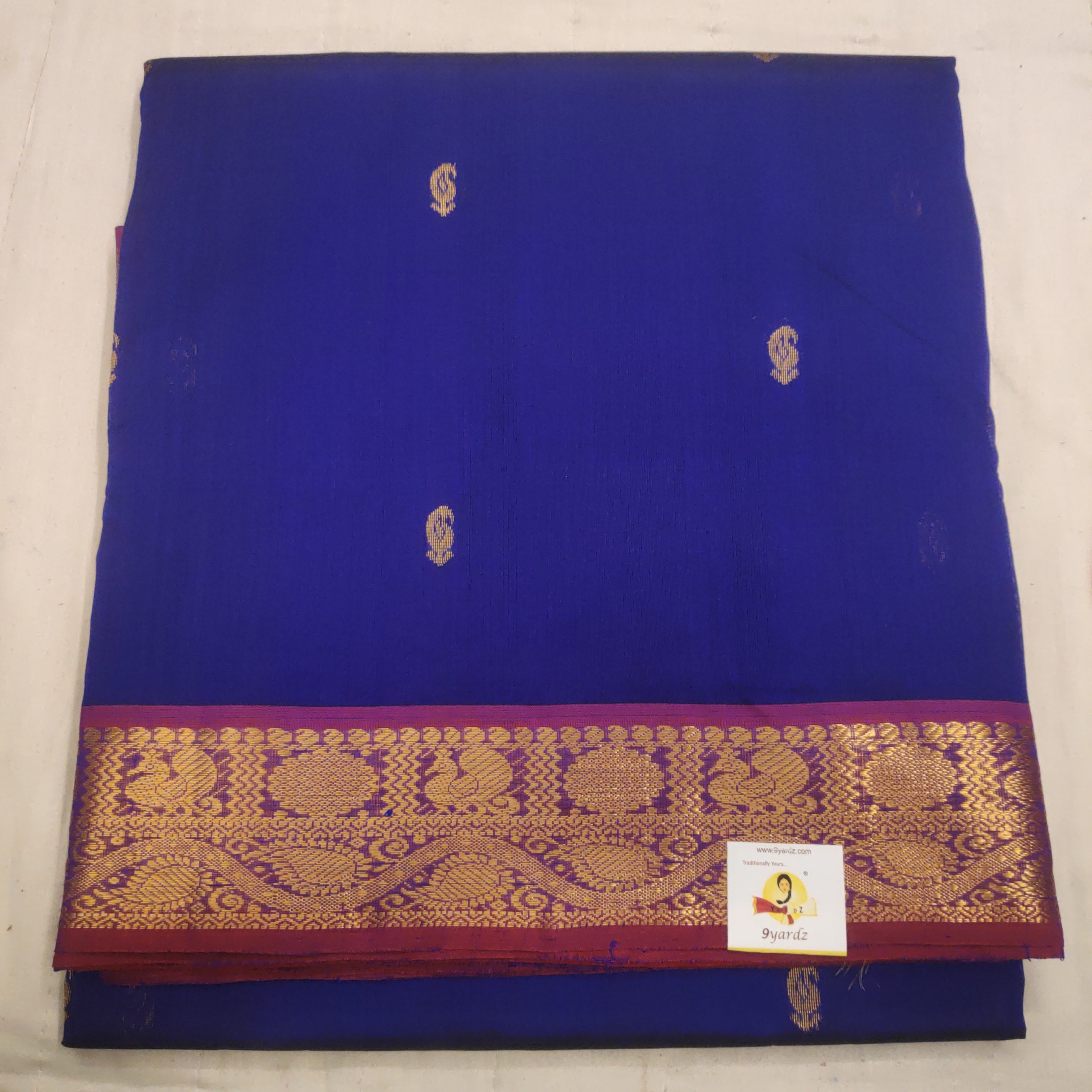 Pure silk cotton with butta -10 yards madisar