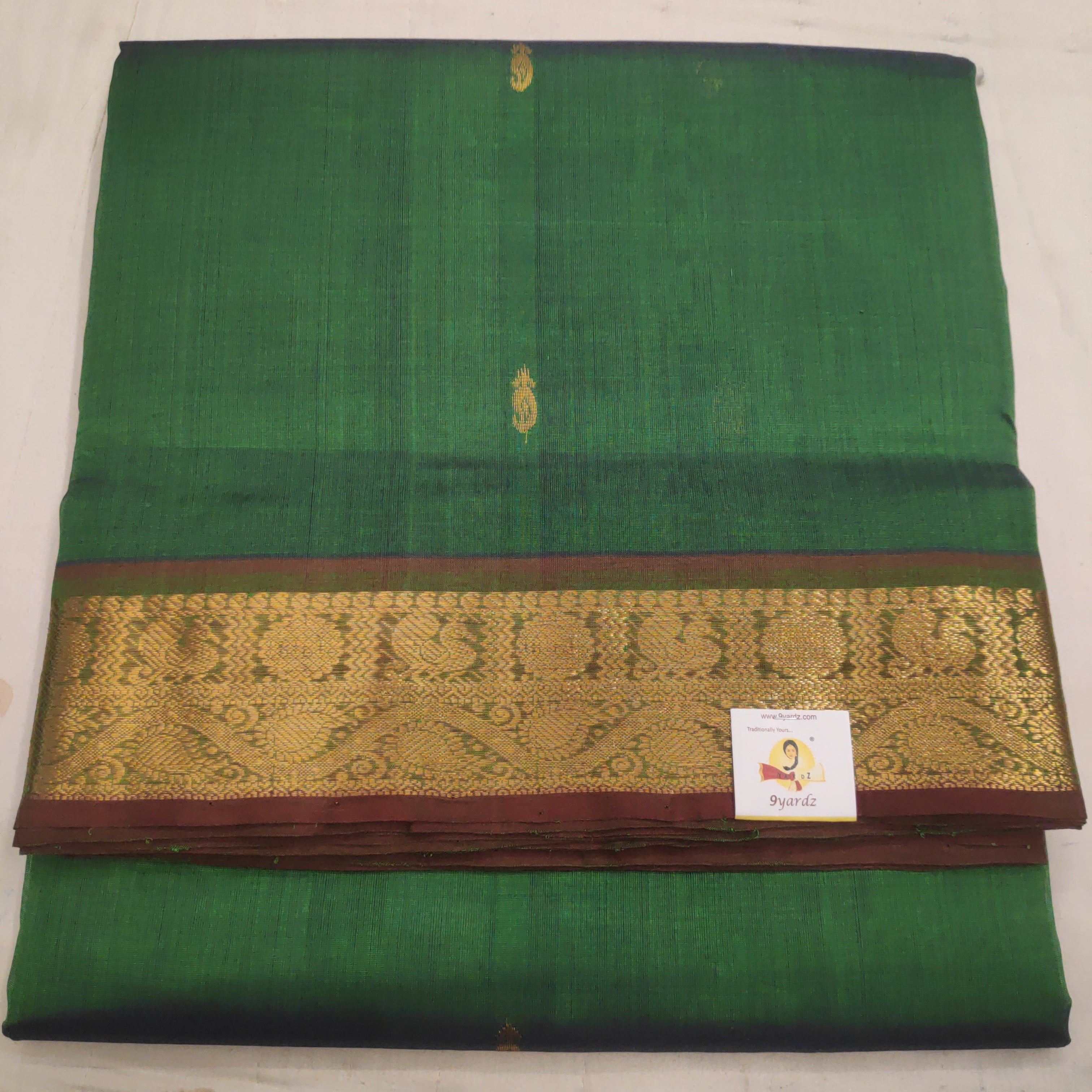 Pure silk cotton with butta -10 yards madisar